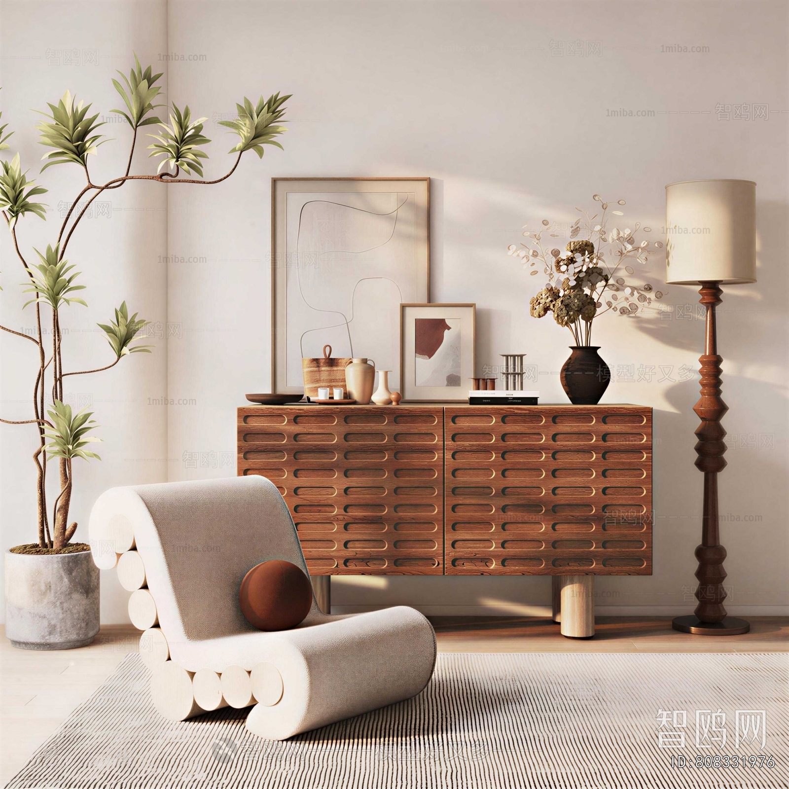 Wabi-sabi Style Lounge Chair