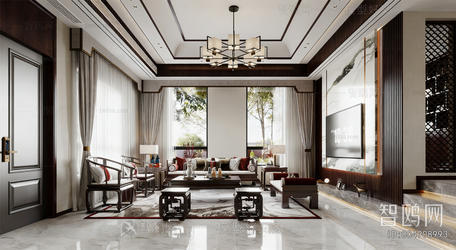 New Chinese Style A Living Room