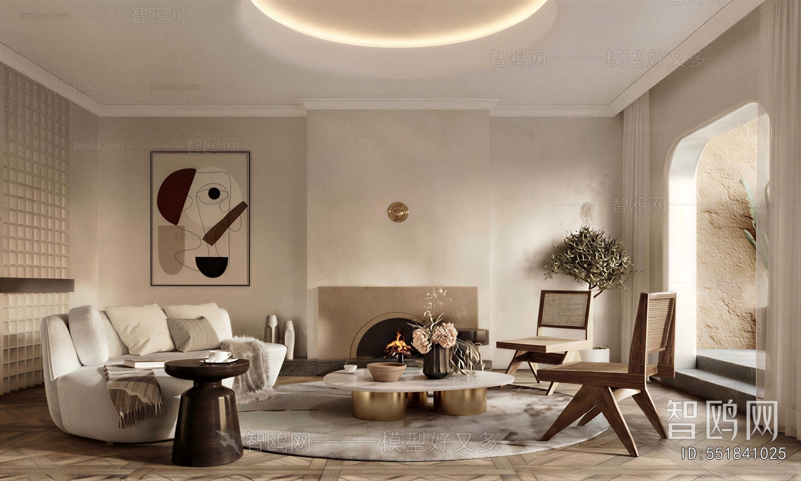 Wabi-sabi Style A Living Room