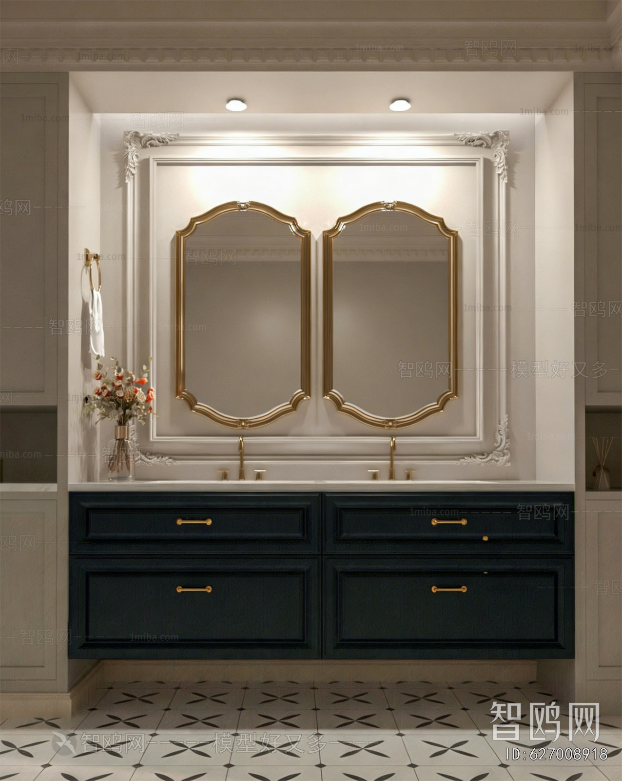 French Style Bathroom Cabinet