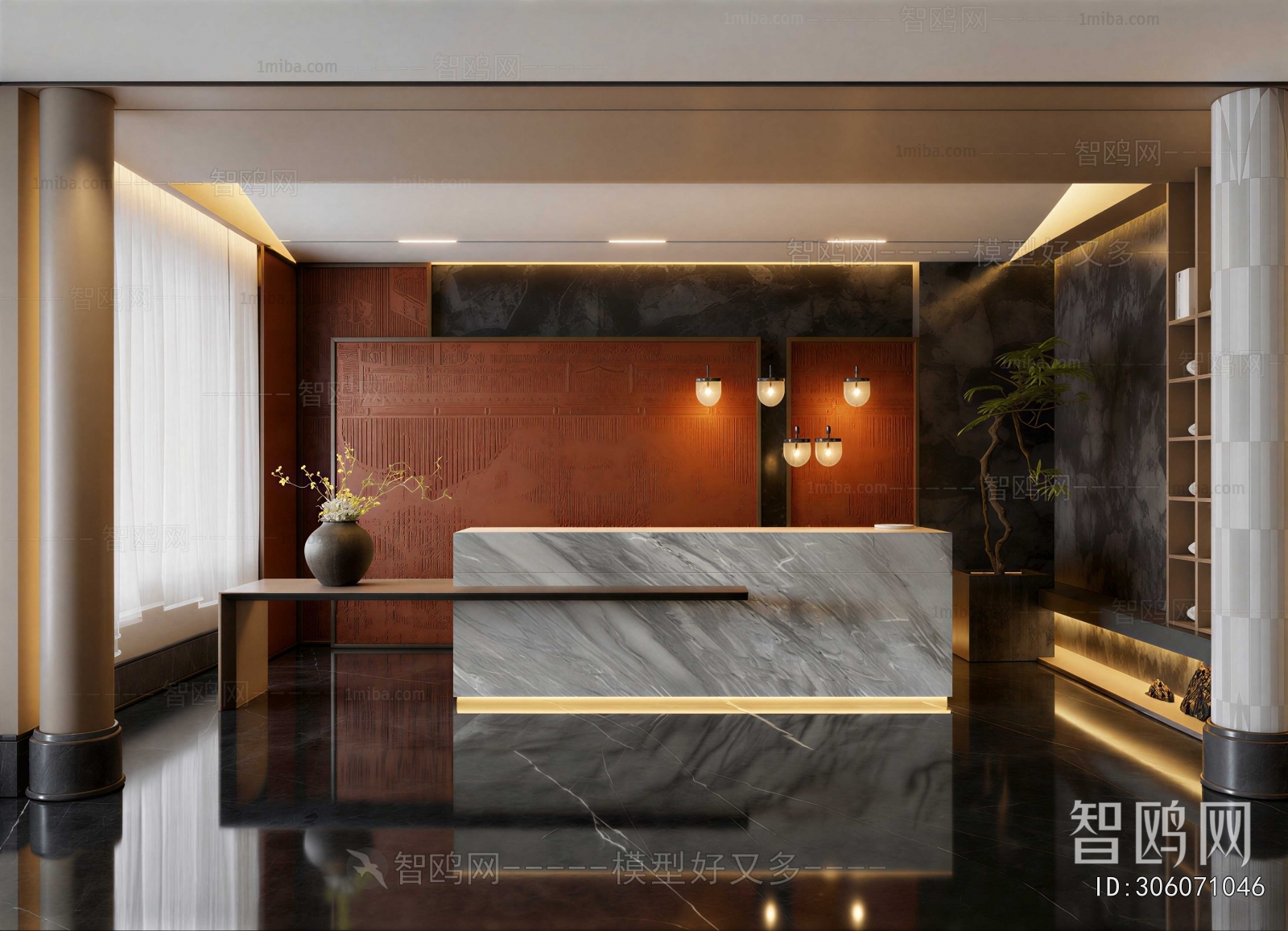 New Chinese Style Lobby Hall