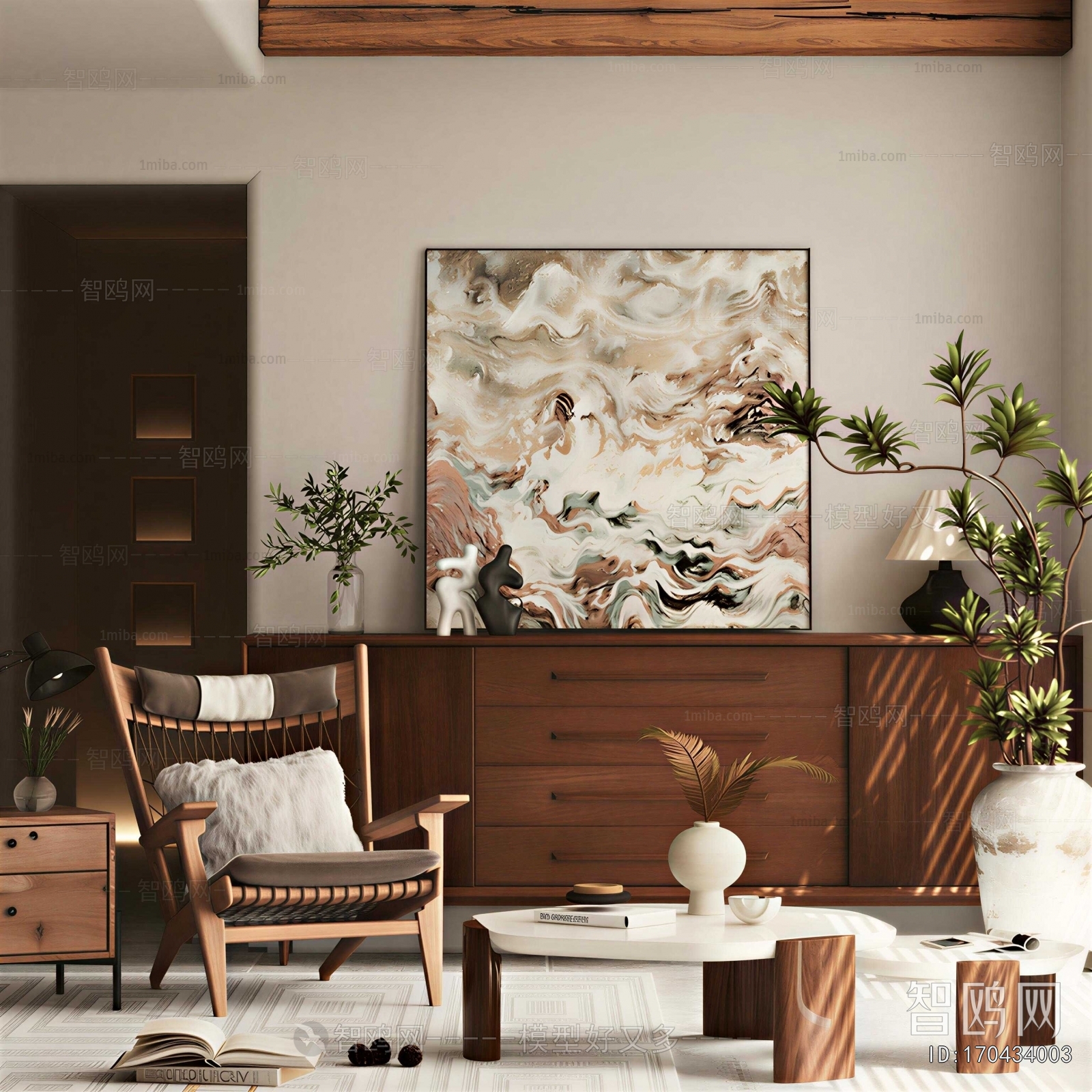 Wabi-sabi Style A Living Room