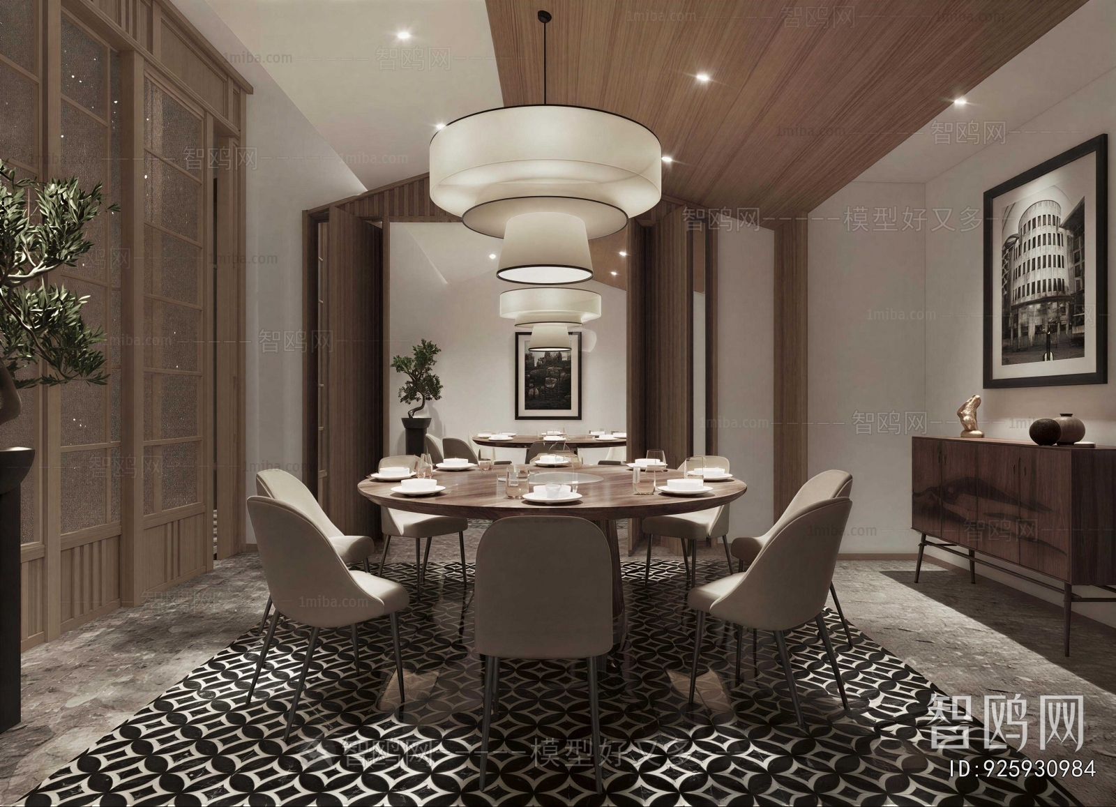 New Chinese Style Dining Room