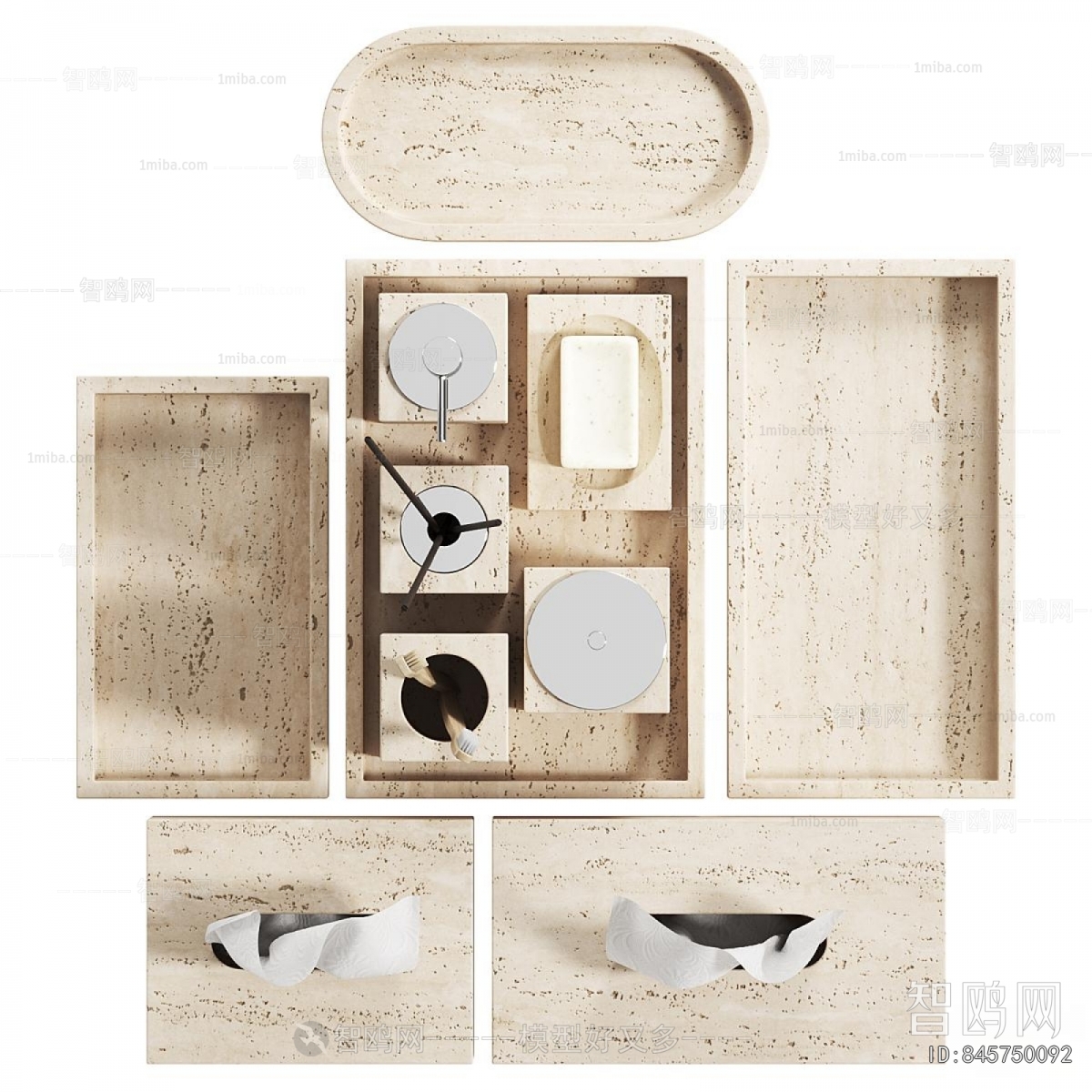 Wabi-sabi Style Bathroom Set