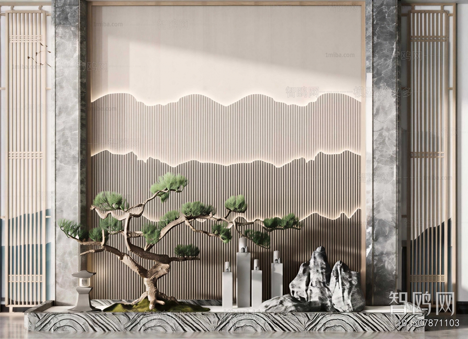 New Chinese Style Plant Landscaping