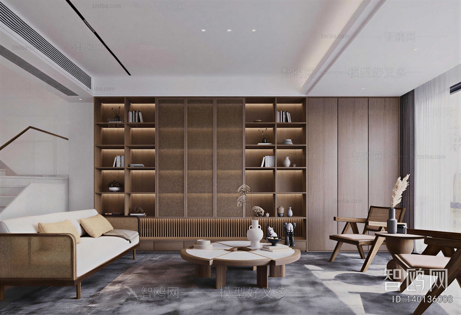 Wabi-sabi Style A Living Room