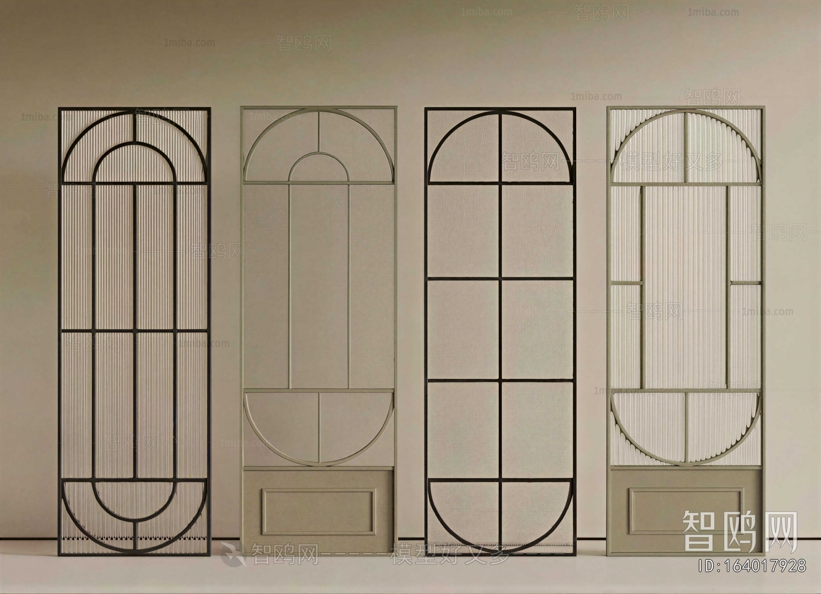 French Style Glass Screen Partition