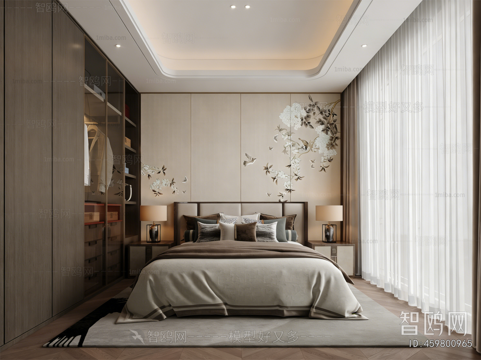 New Chinese Style Bedroom