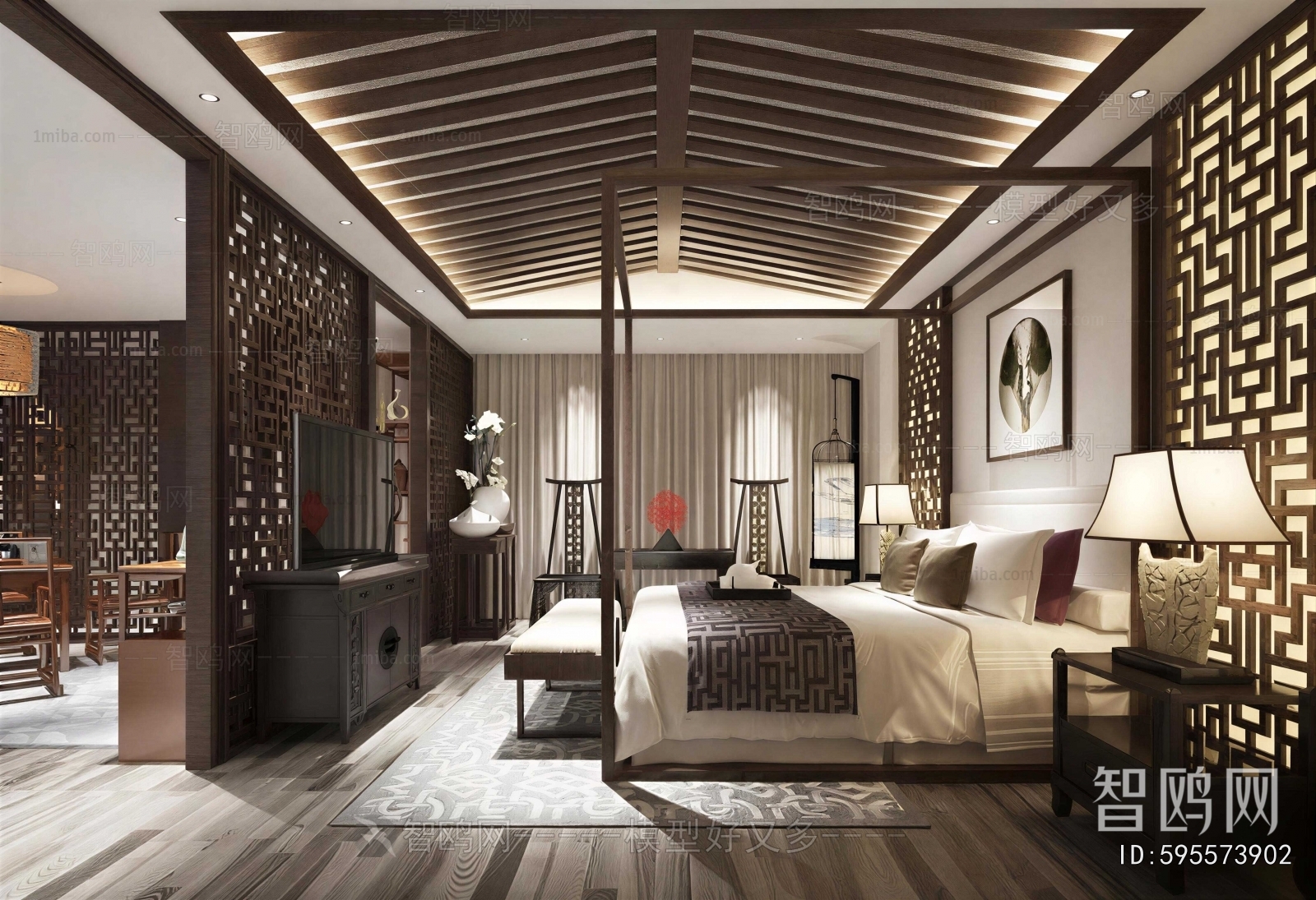 New Chinese Style Bedroom