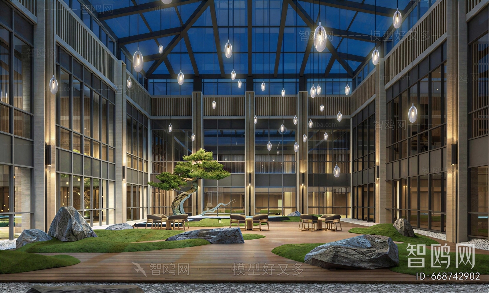New Chinese Style Courtyard/landscape