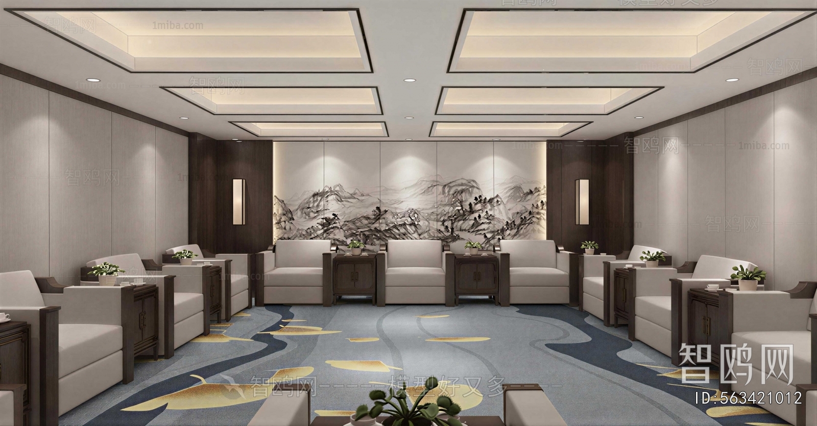New Chinese Style Reception Room