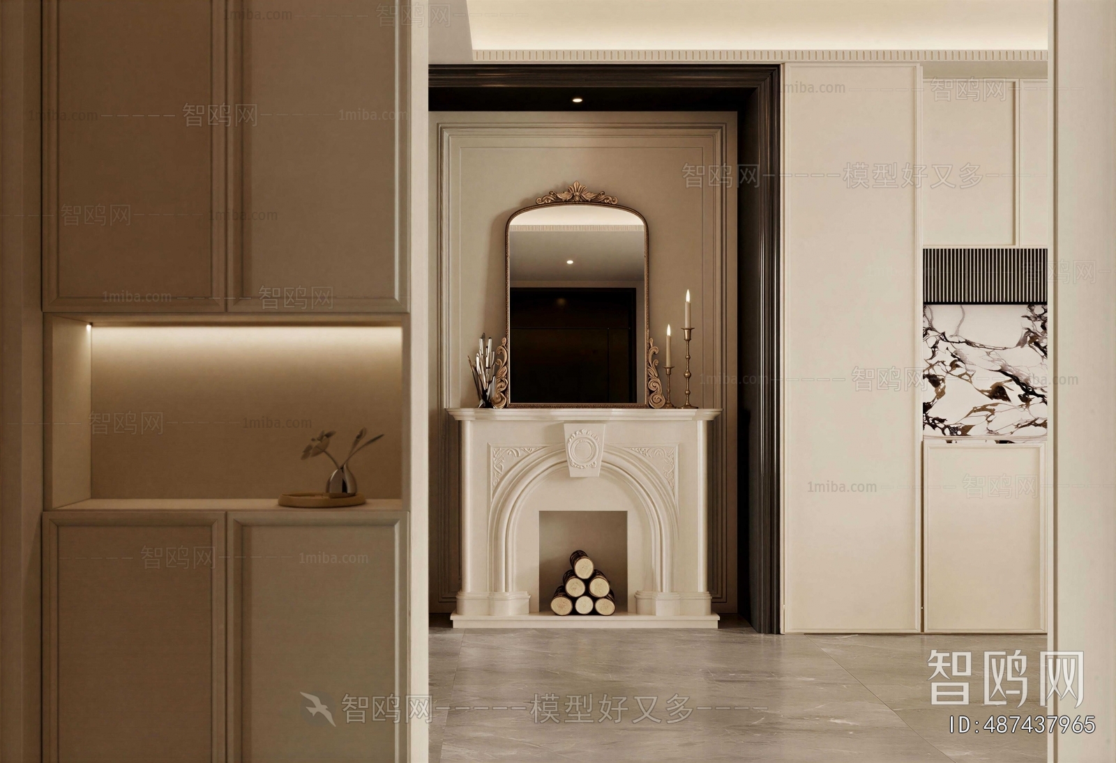 French Style Fireplace