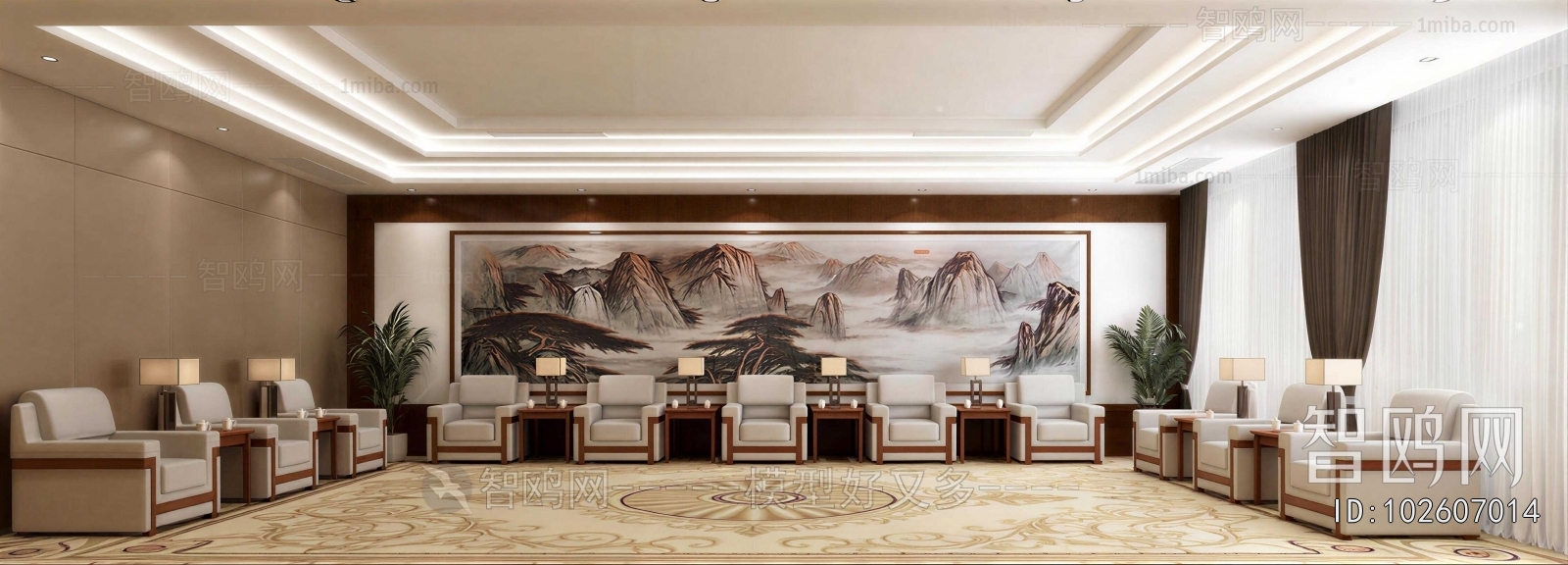 New Chinese Style Reception Room