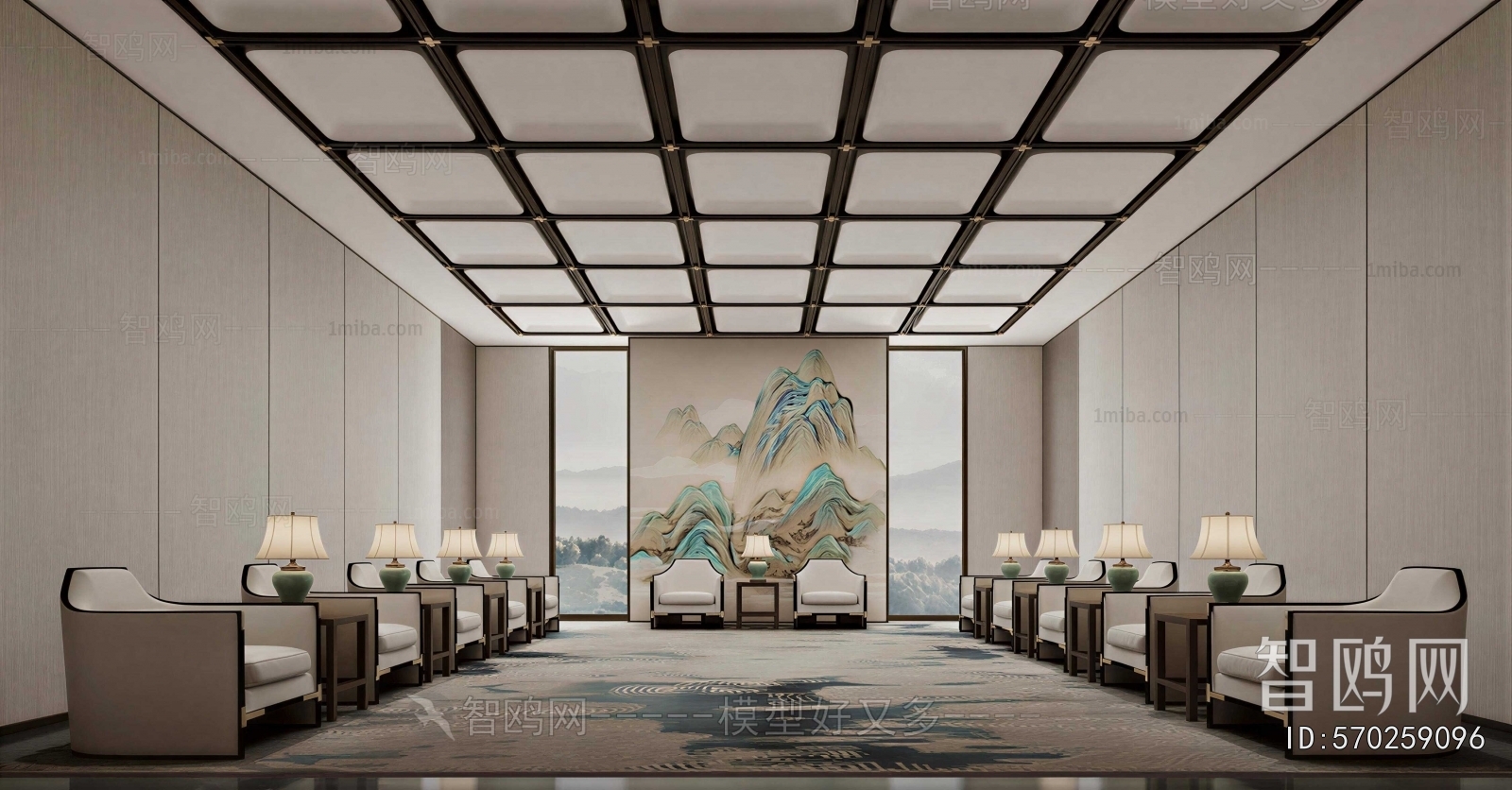 New Chinese Style Reception Room