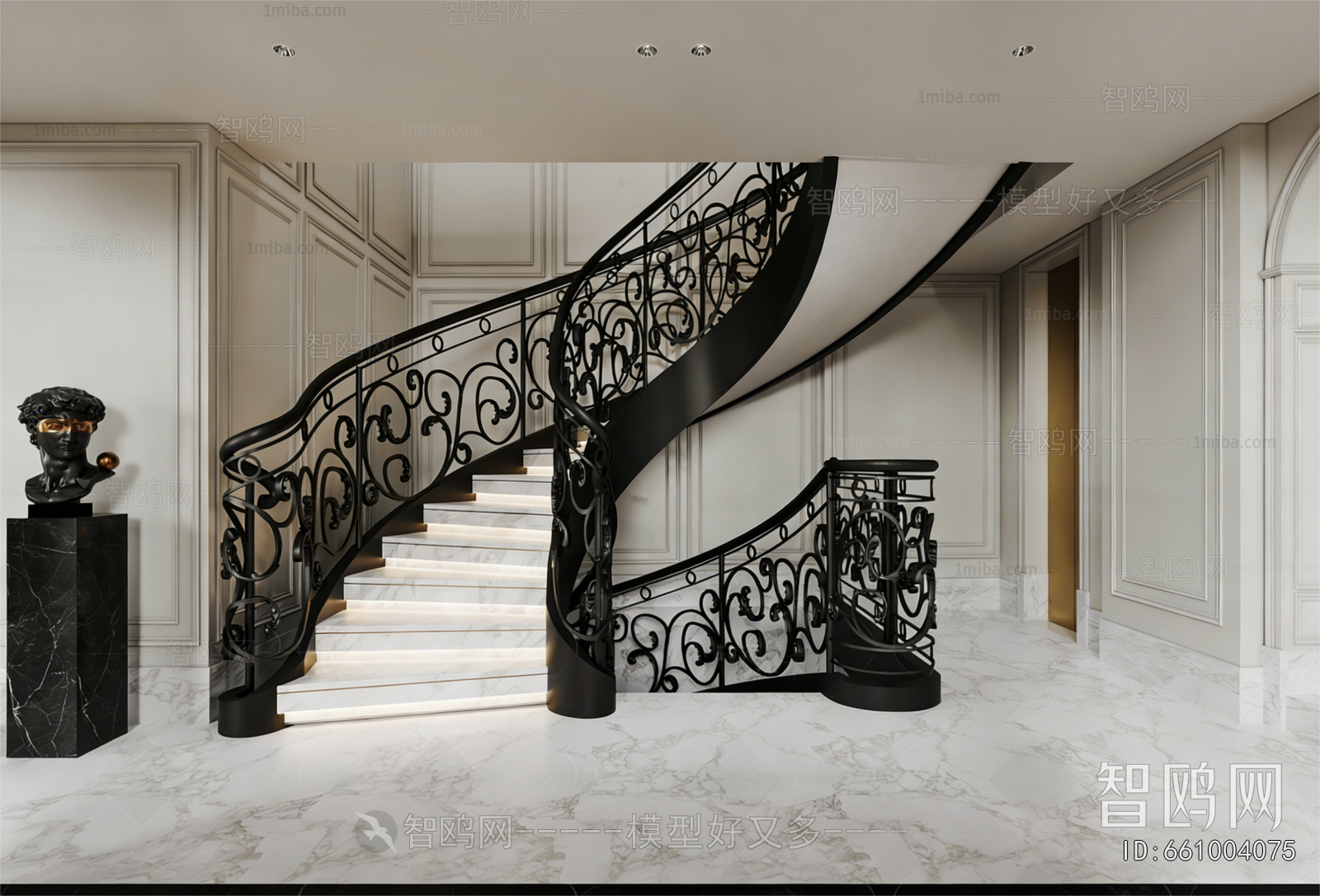 European Style Rotating Staircase