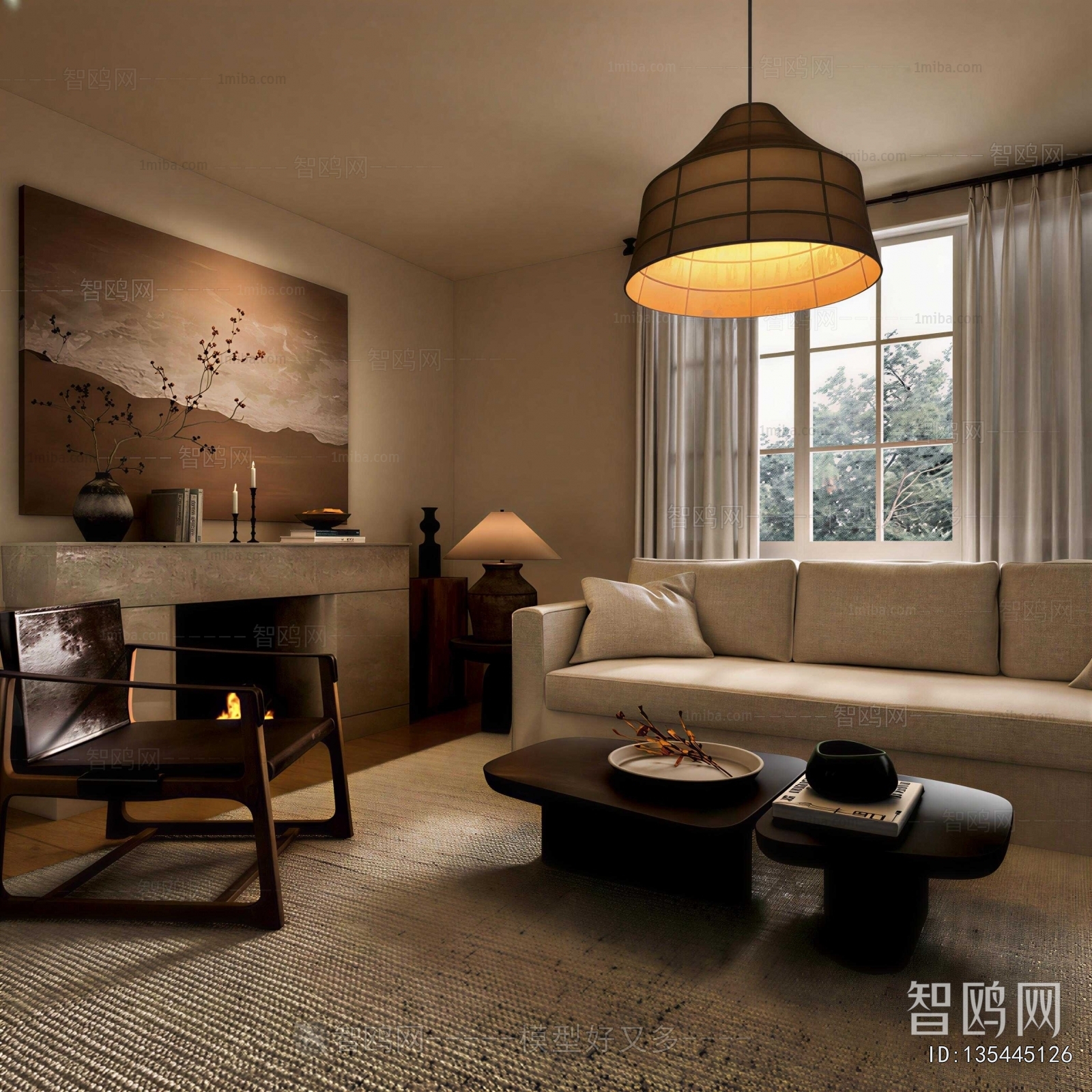 Wabi-sabi Style A Living Room