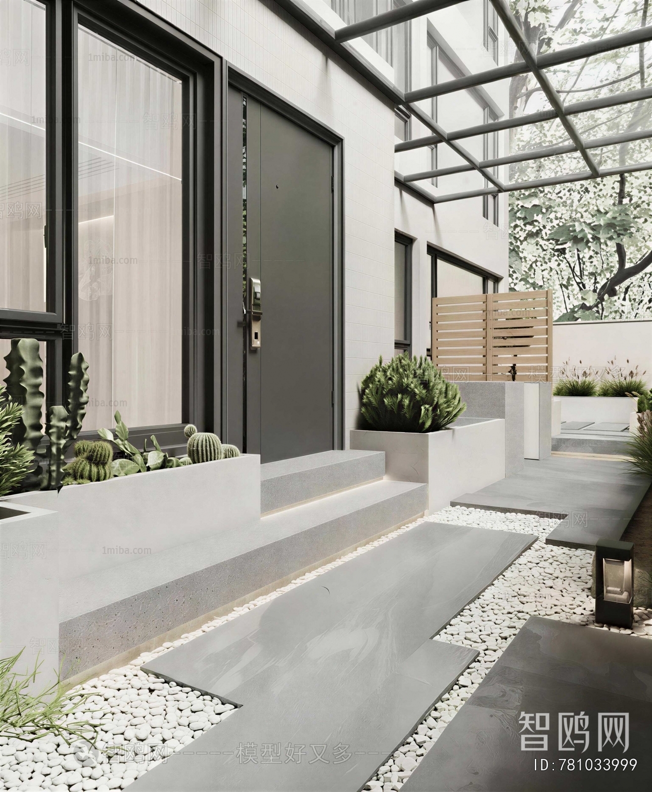 Modern Courtyard/landscape