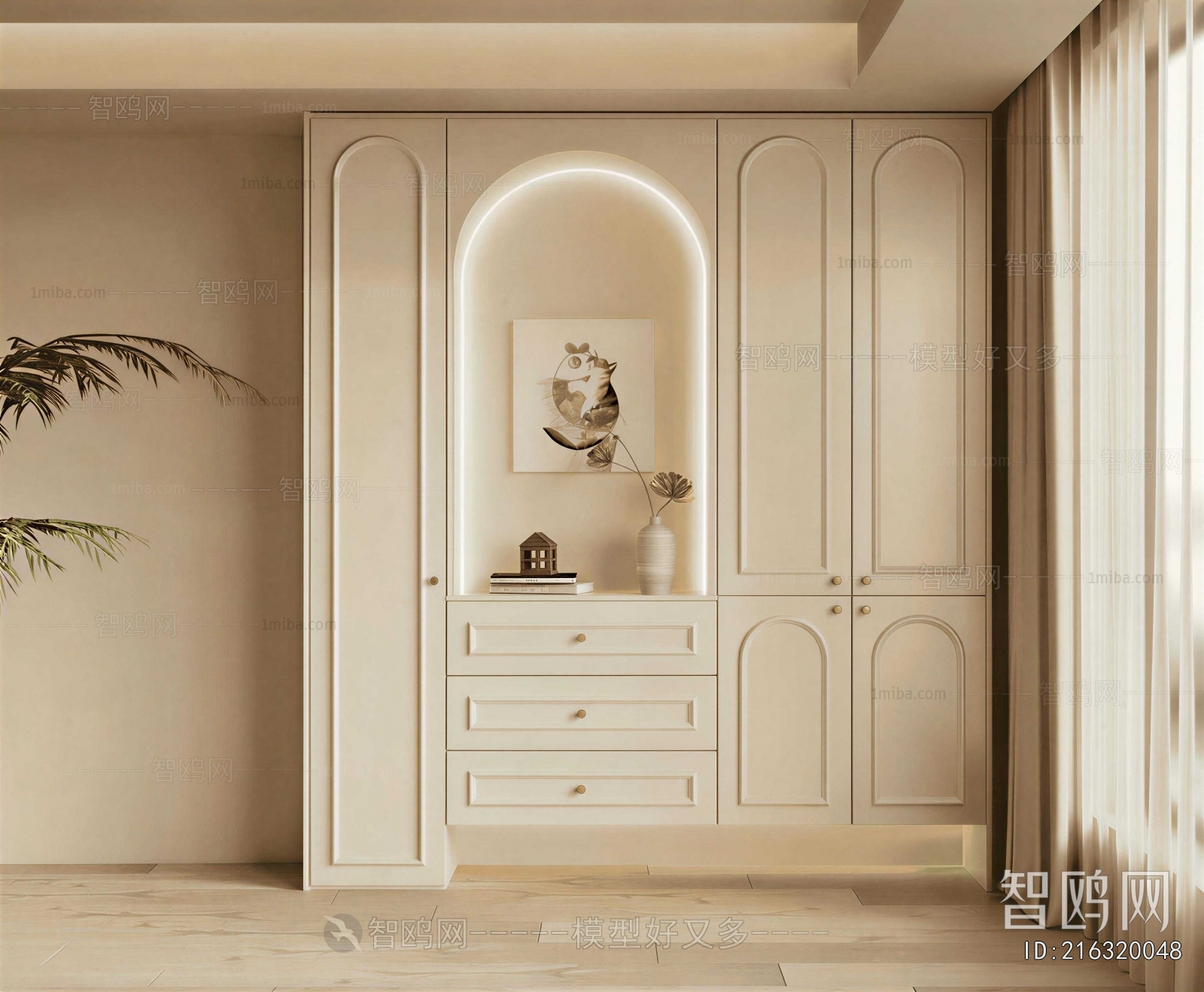 French Style Entrance Cabinet