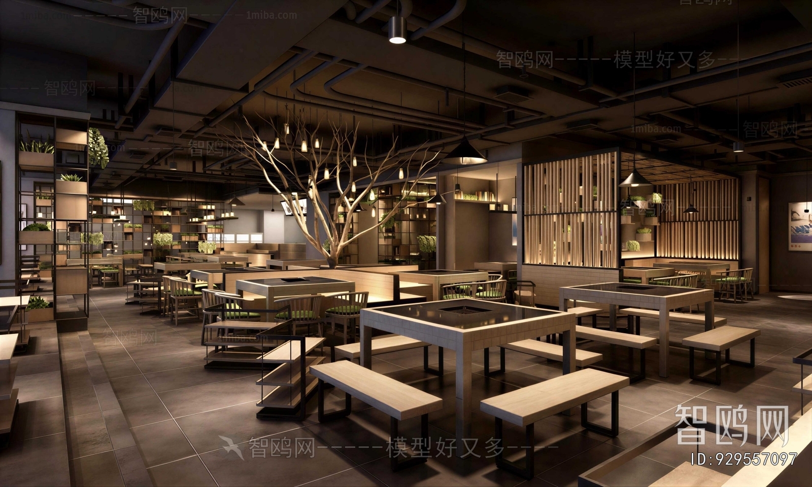 Industrial Style Hot Pot Restaurant