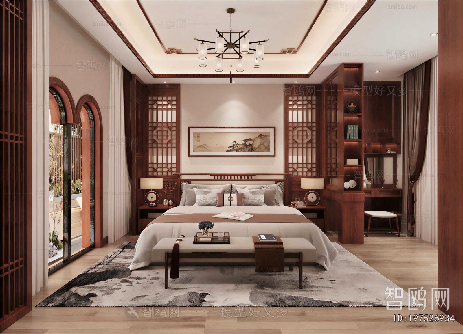 New Chinese Style Bedroom