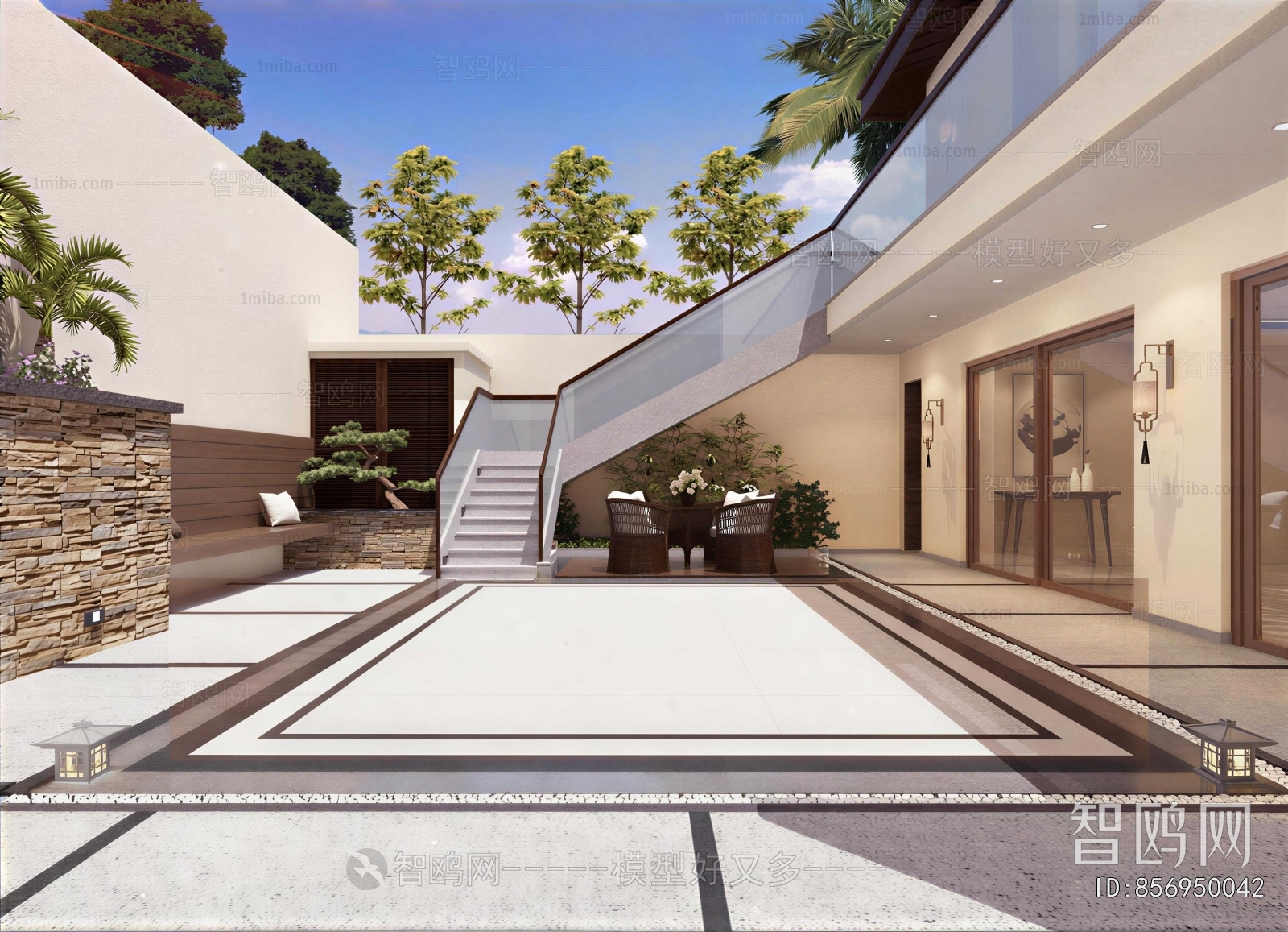 New Chinese Style Courtyard/landscape