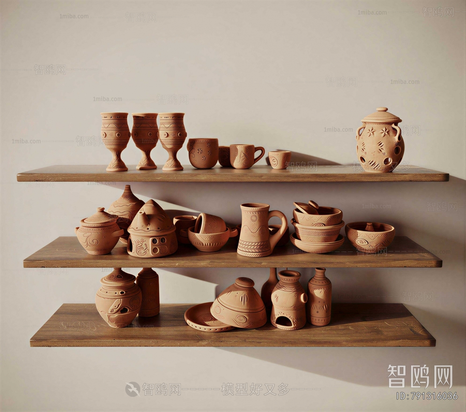 Wabi-sabi Style Clay Pot