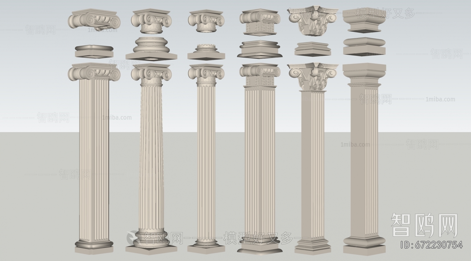 European Style Roman Pillar
