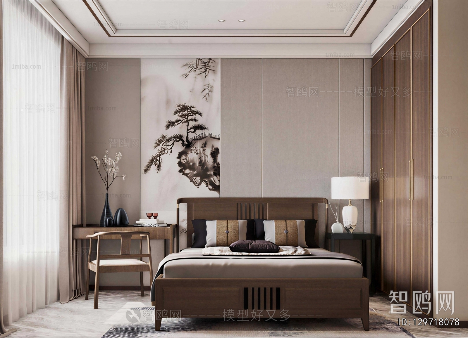 New Chinese Style Bedroom