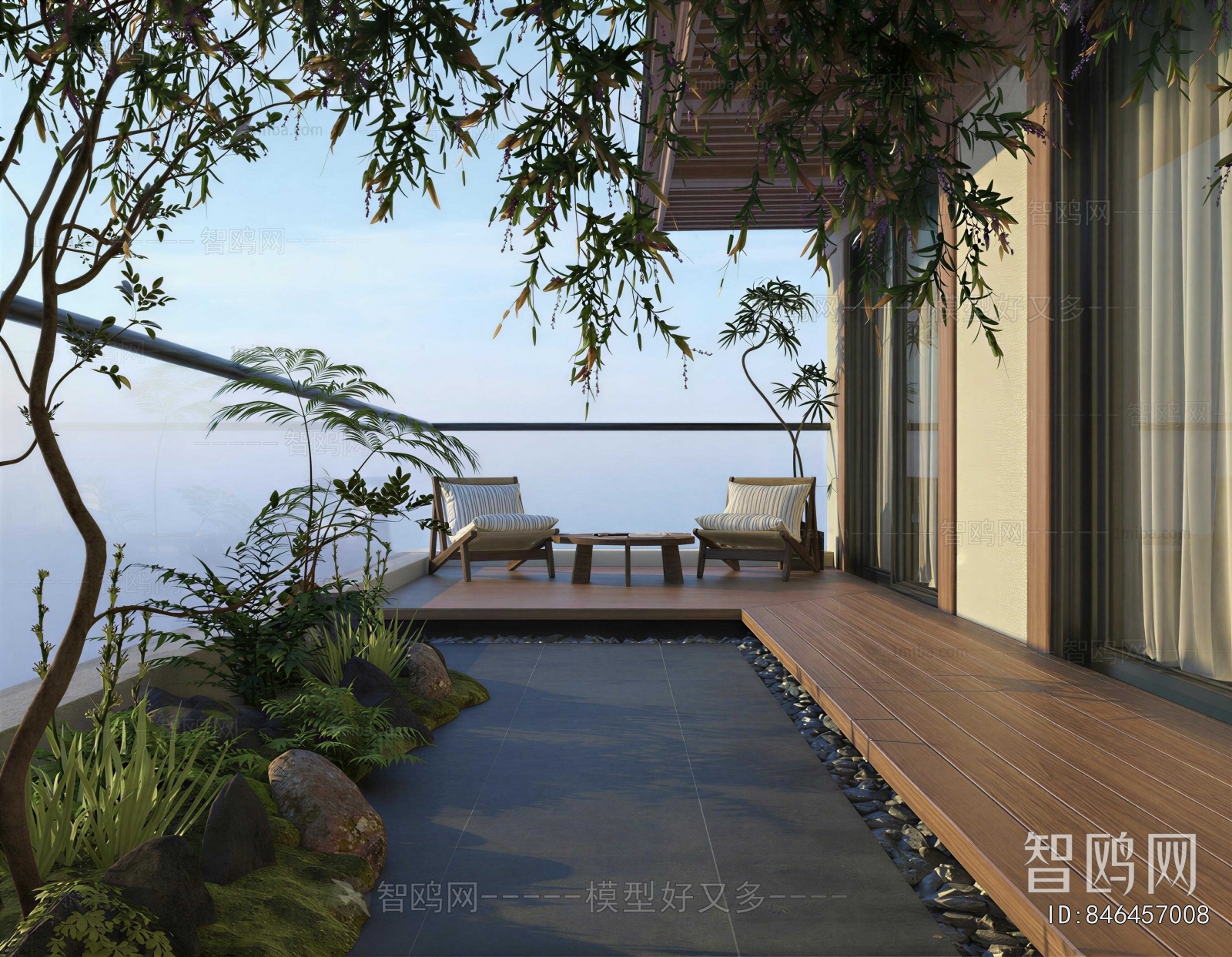 New Chinese Style Courtyard/landscape