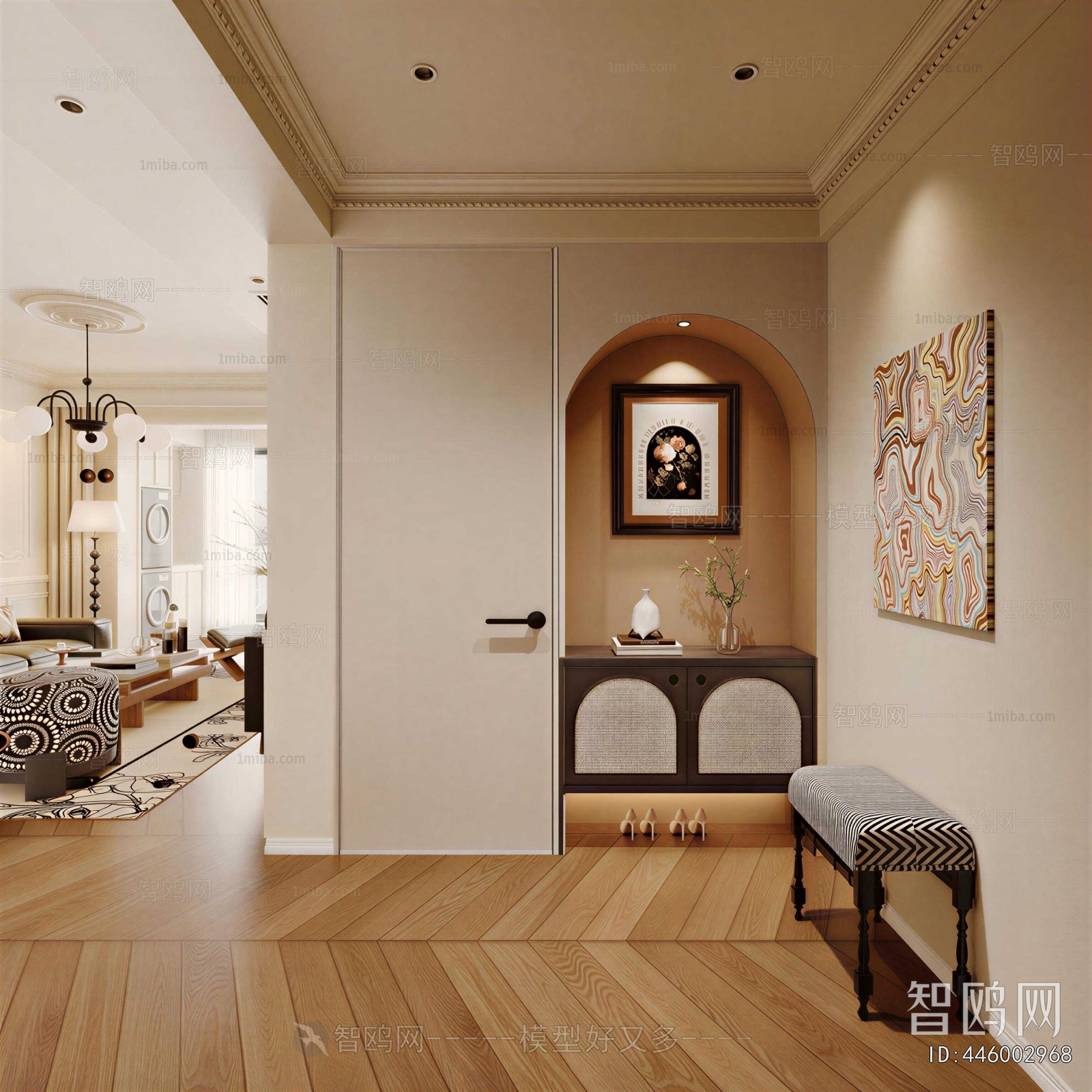 French Style Hallway