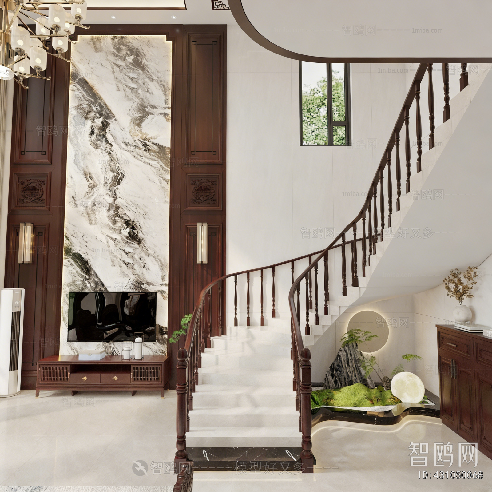 New Chinese Style A Living Room