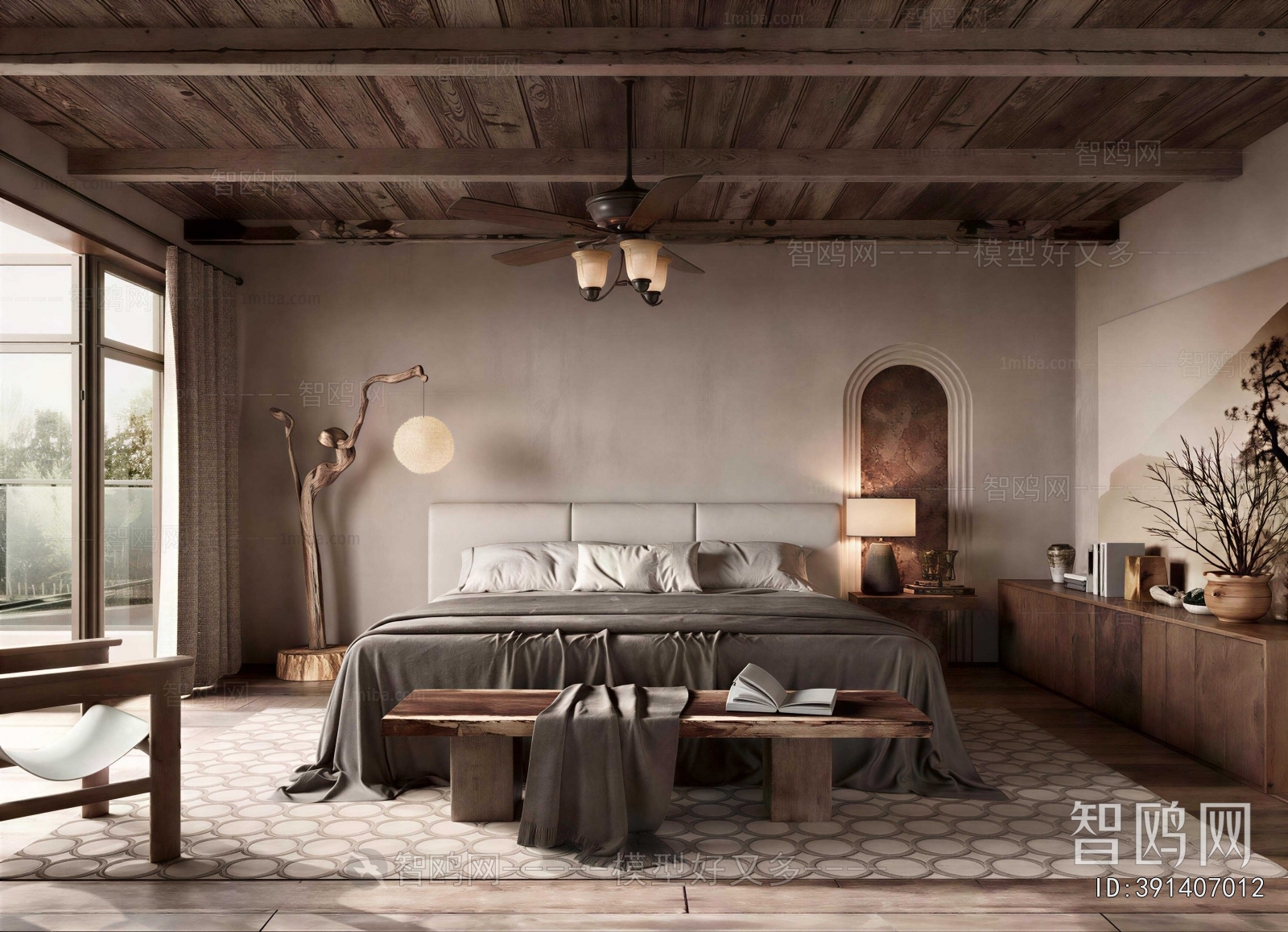 Wabi-sabi Style Bedroom