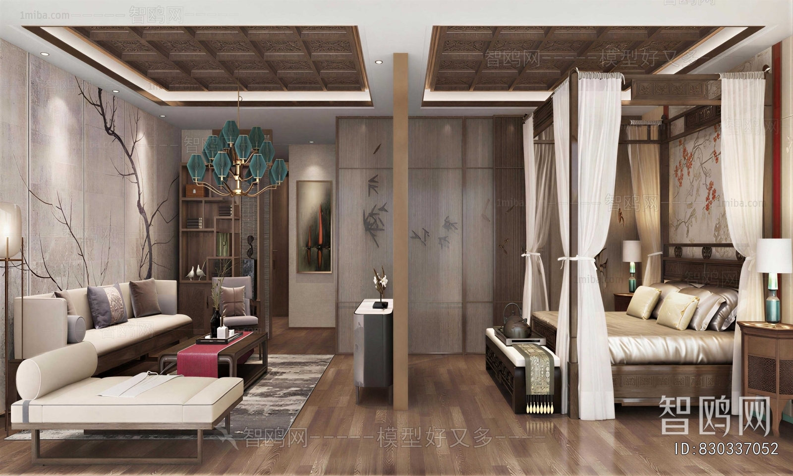 New Chinese Style Bedroom