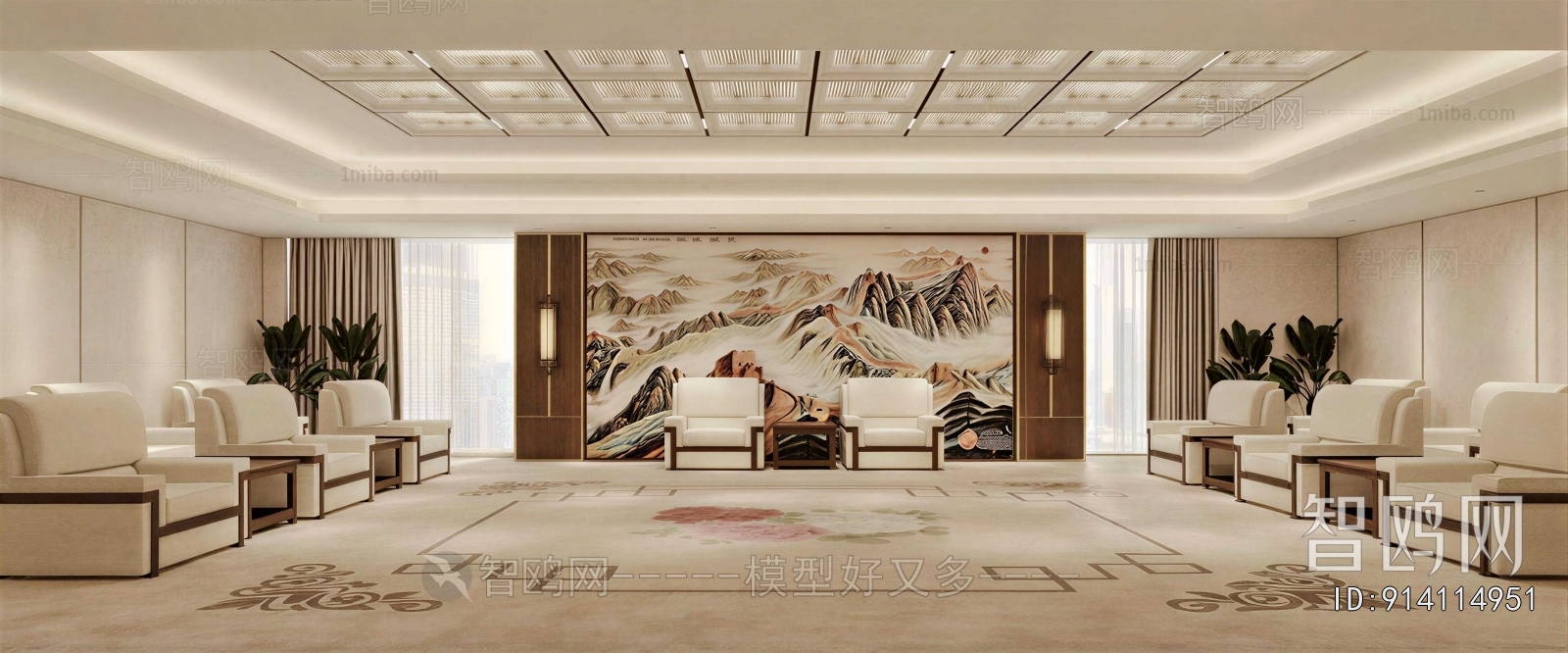 New Chinese Style Reception Room
