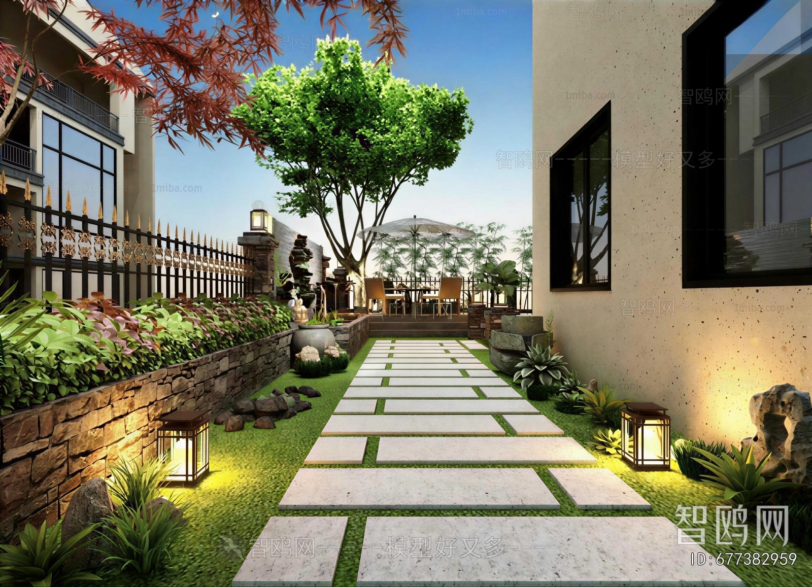 New Chinese Style Courtyard/landscape