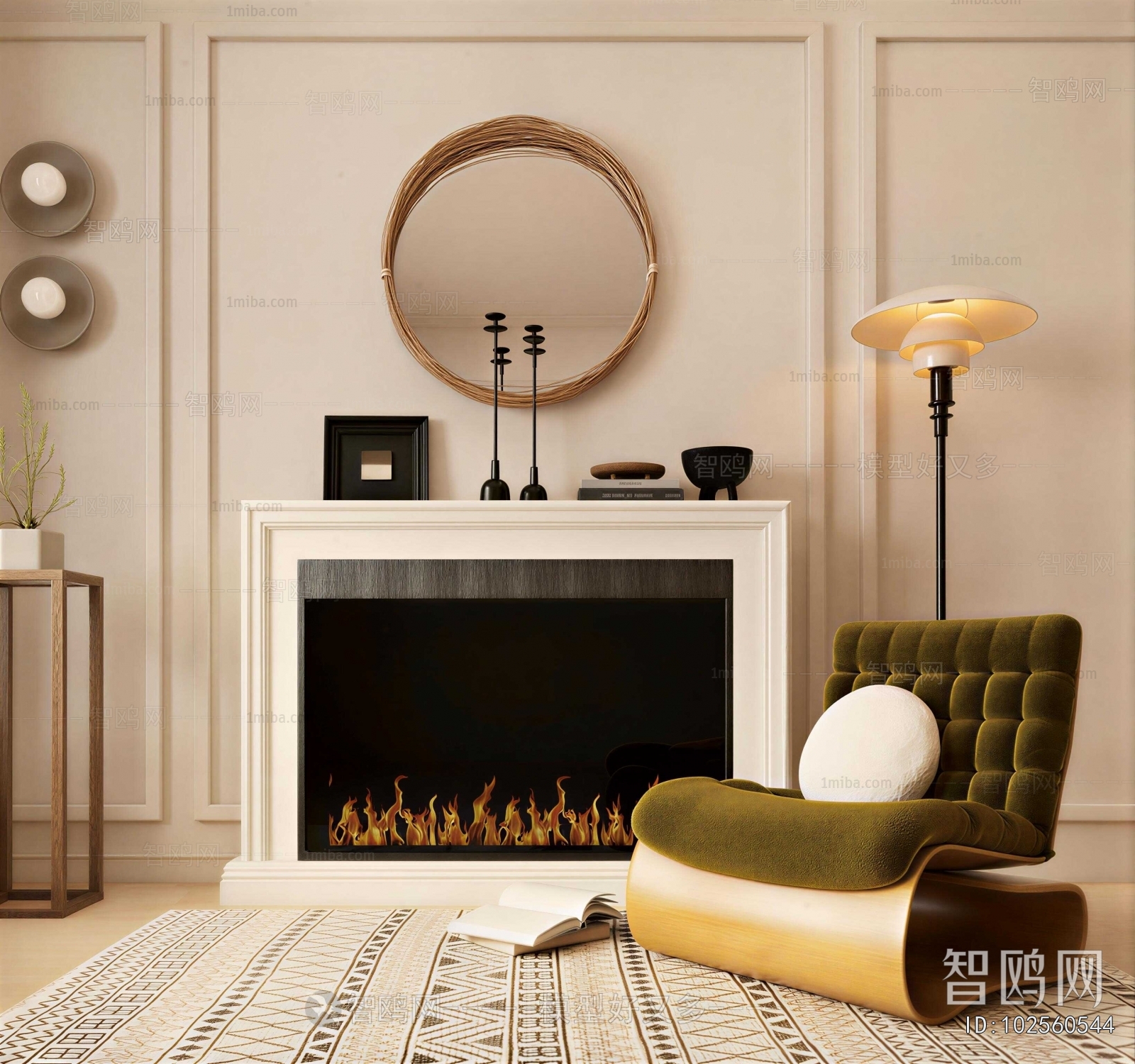 French Style Fireplace