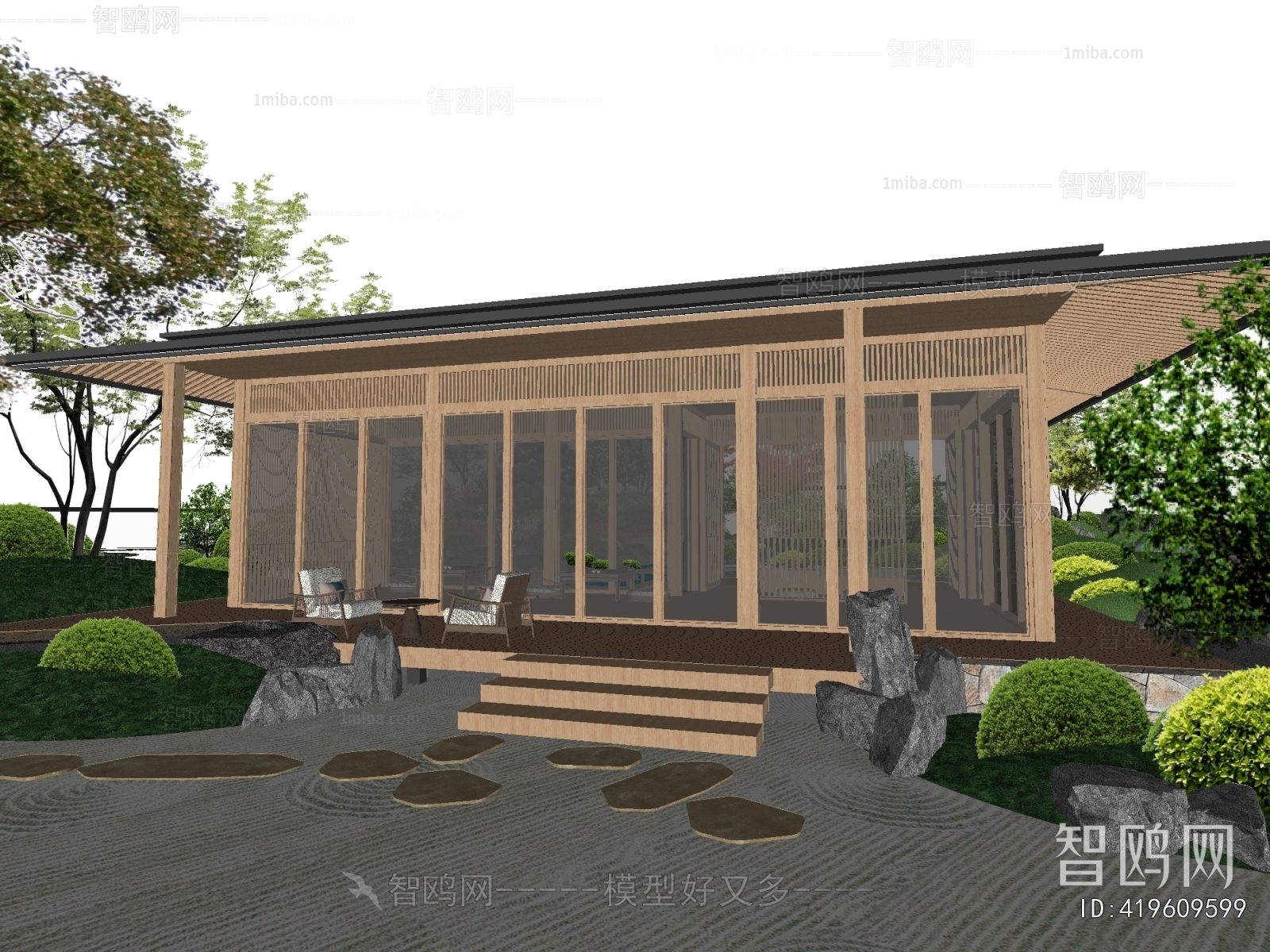 New Chinese Style Courtyard/landscape