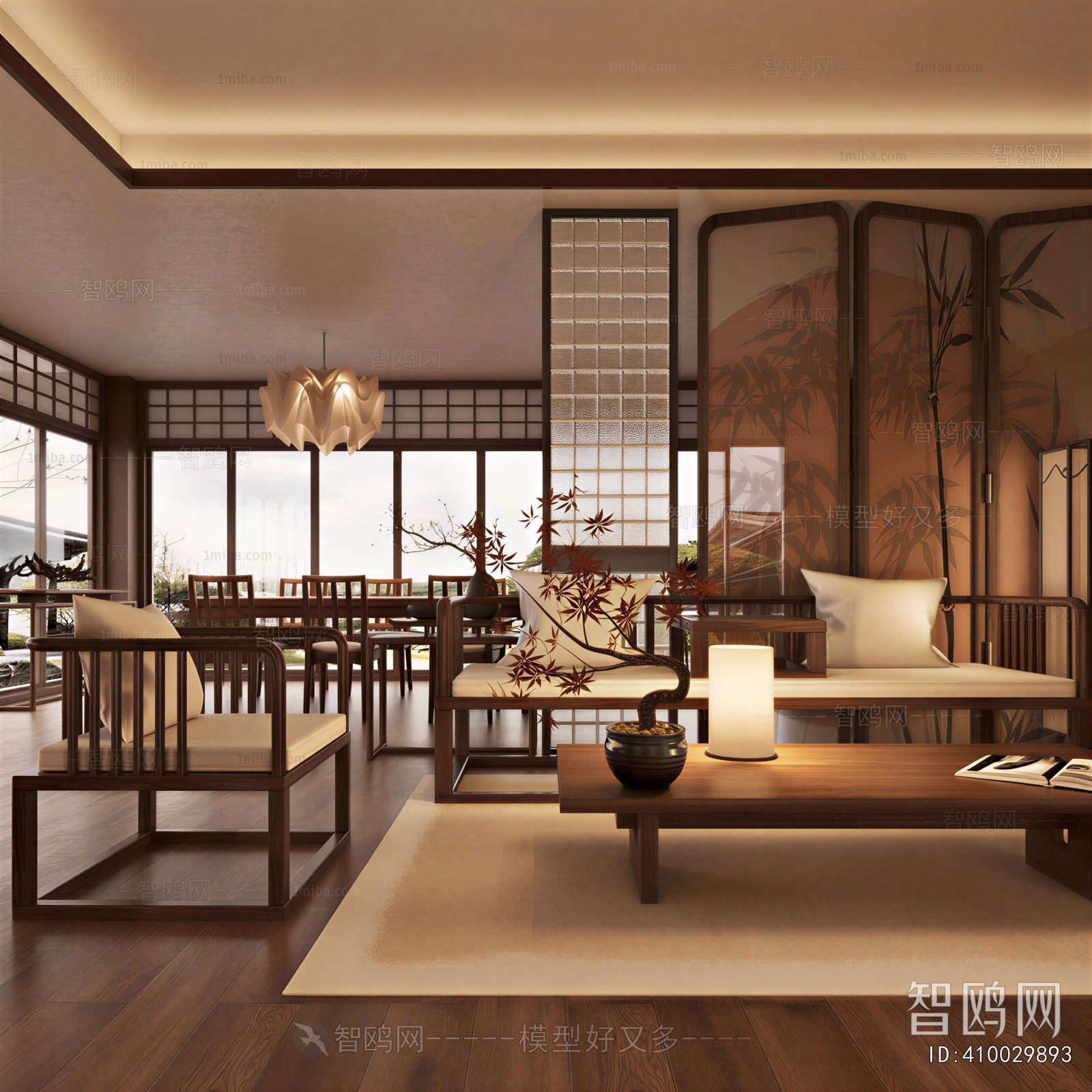 New Chinese Style A Living Room