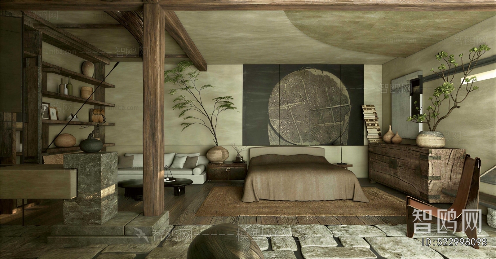 Wabi-sabi Style Bedroom
