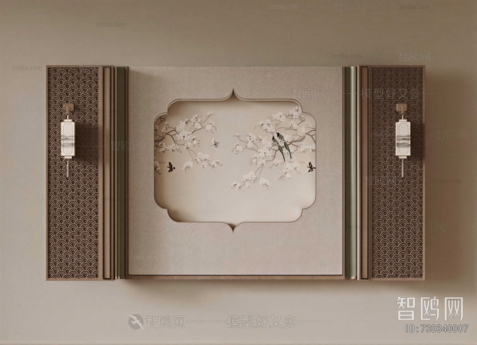 New Chinese Style TV Wall