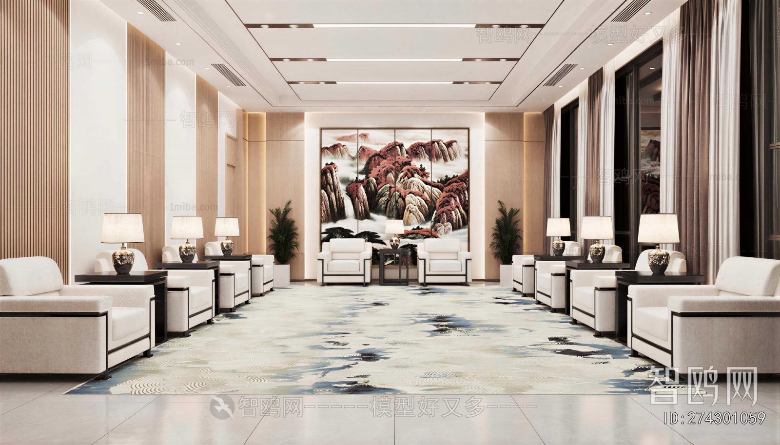 New Chinese Style Reception Room