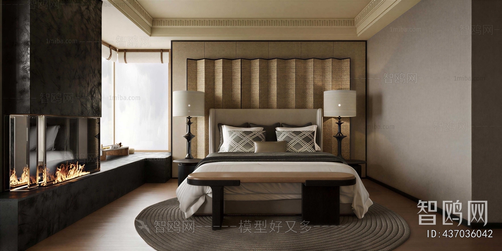 New Chinese Style Bedroom