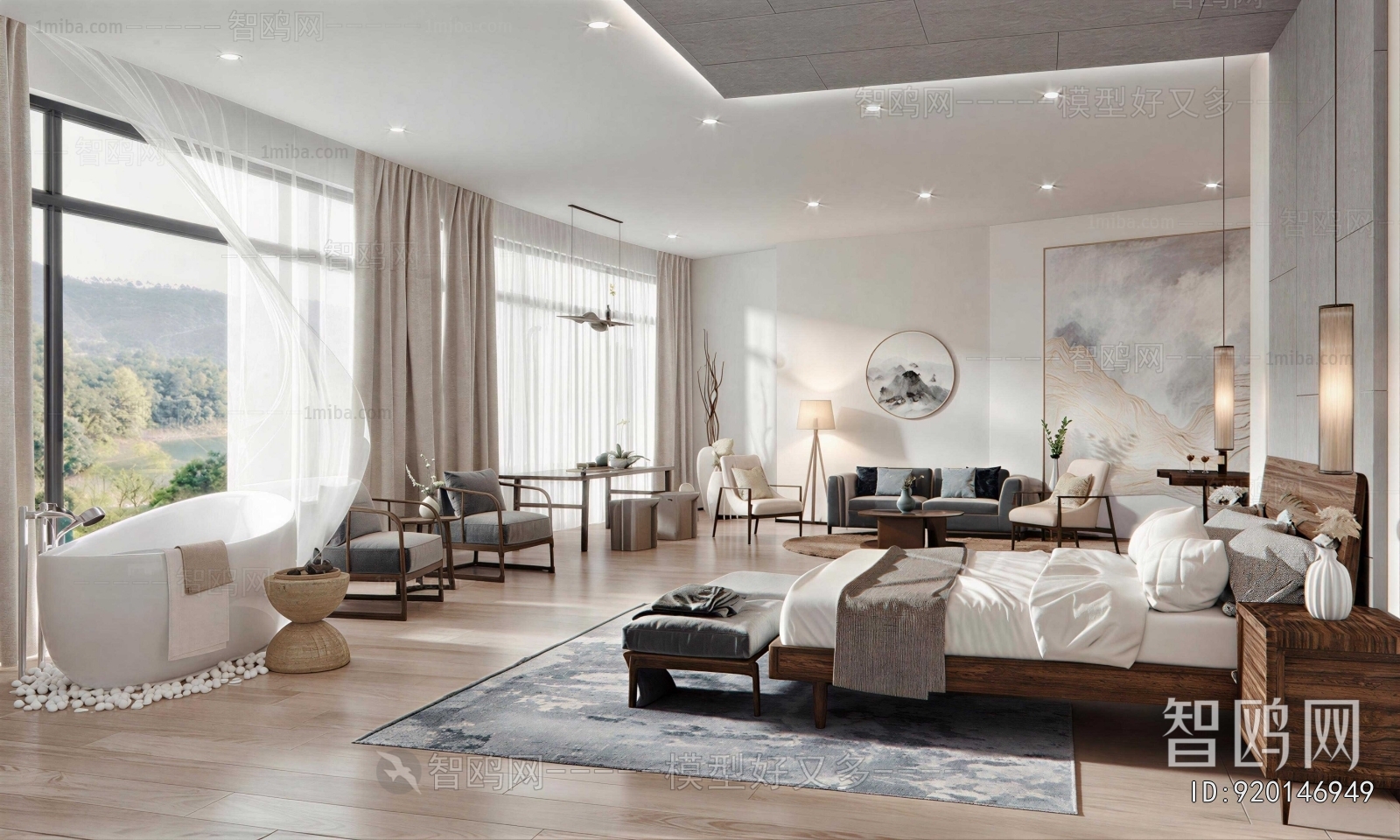New Chinese Style Bedroom