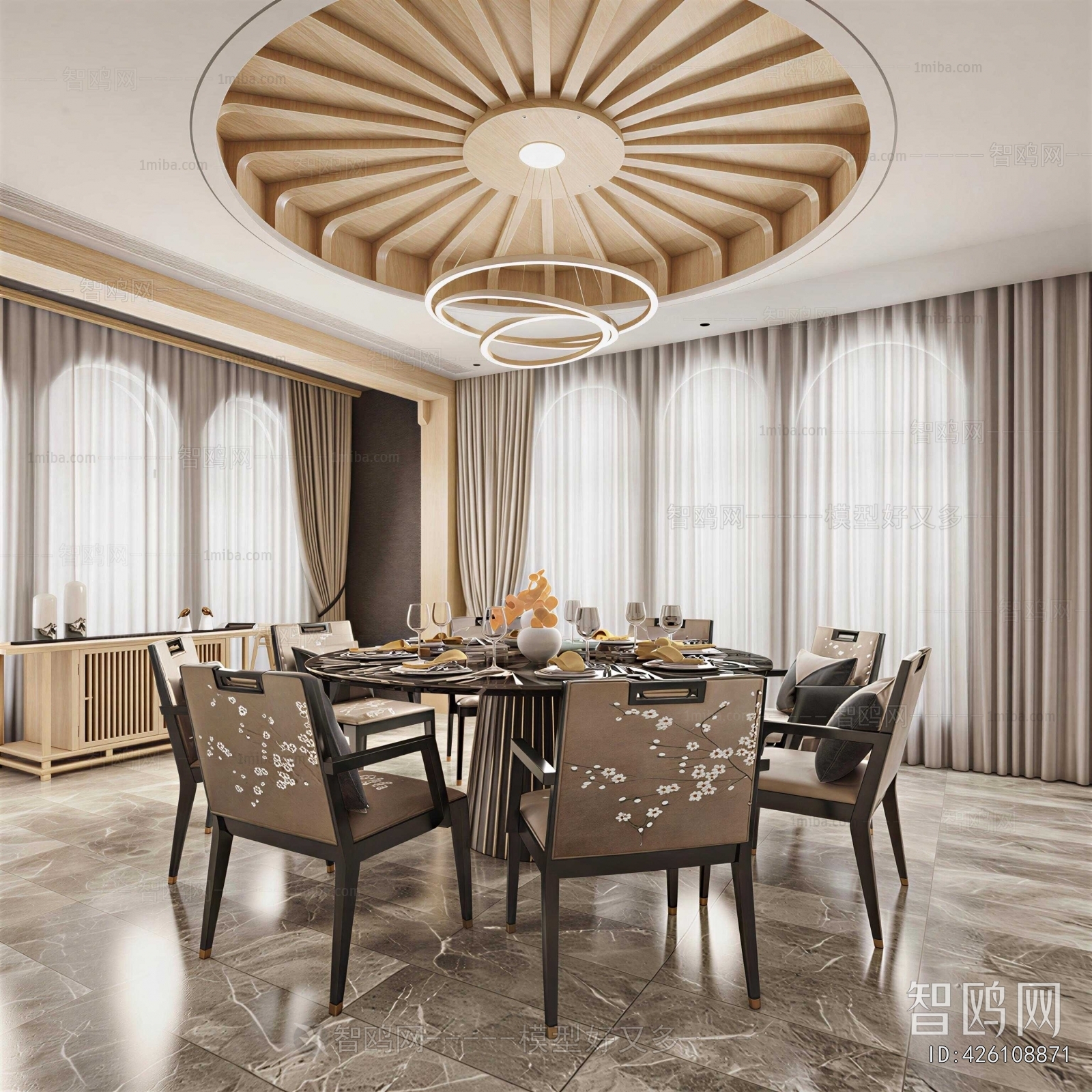 New Chinese Style Dining Room
