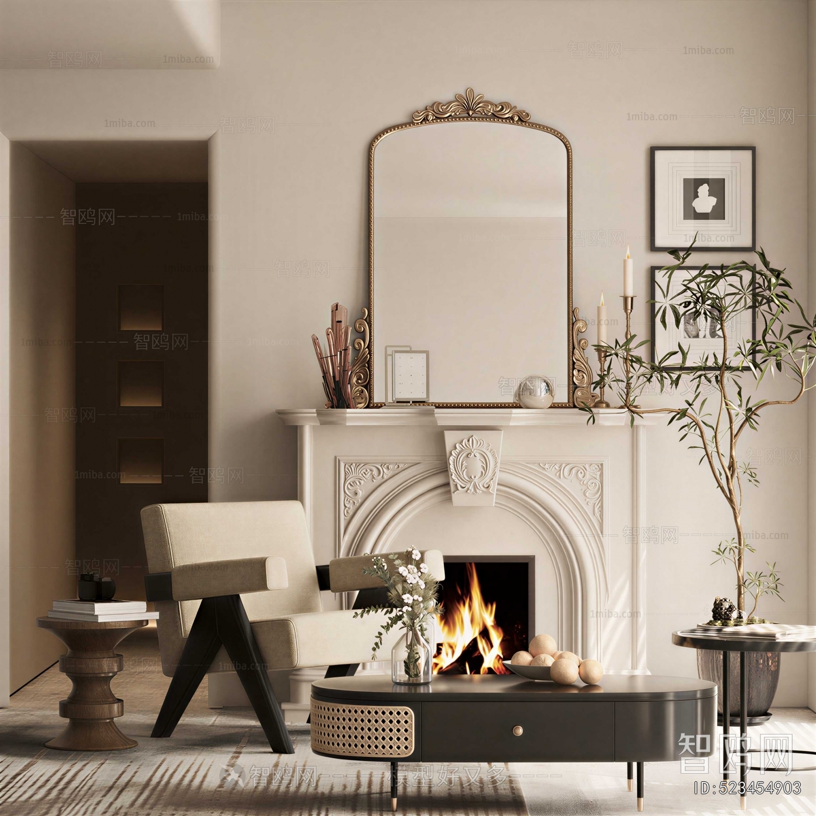French Style Fireplace