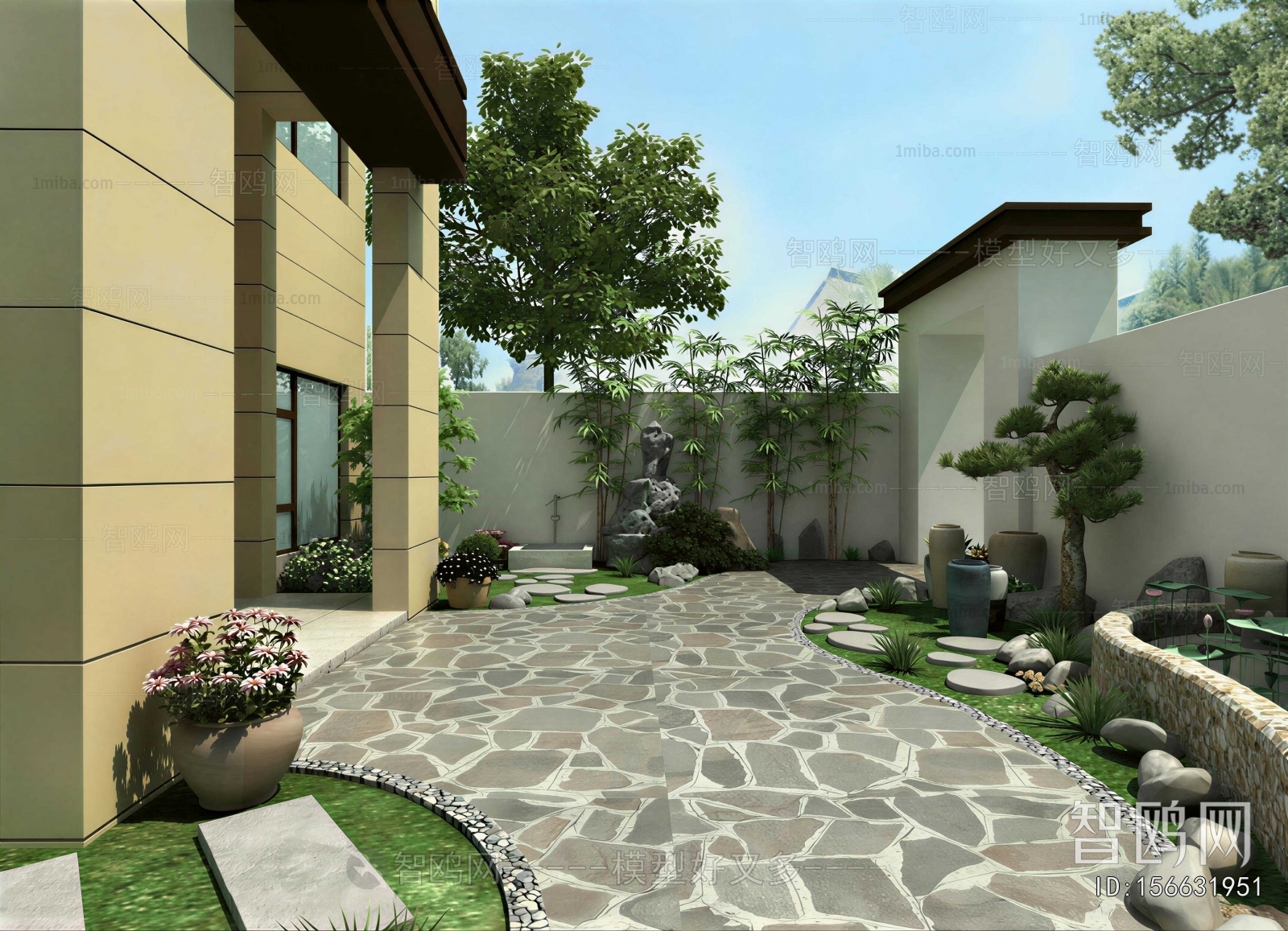 New Chinese Style Courtyard/landscape