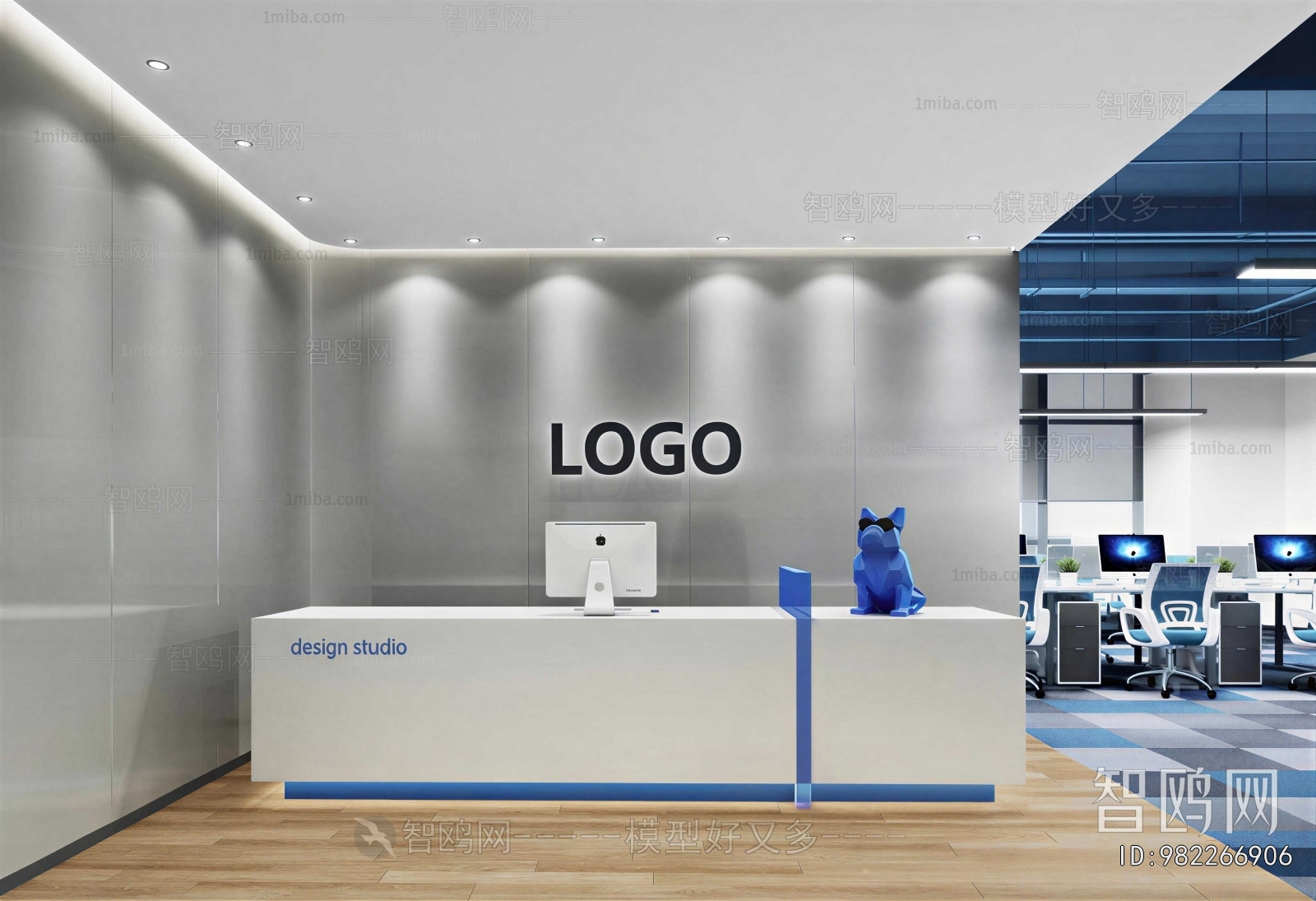 Modern Office Reception Desk