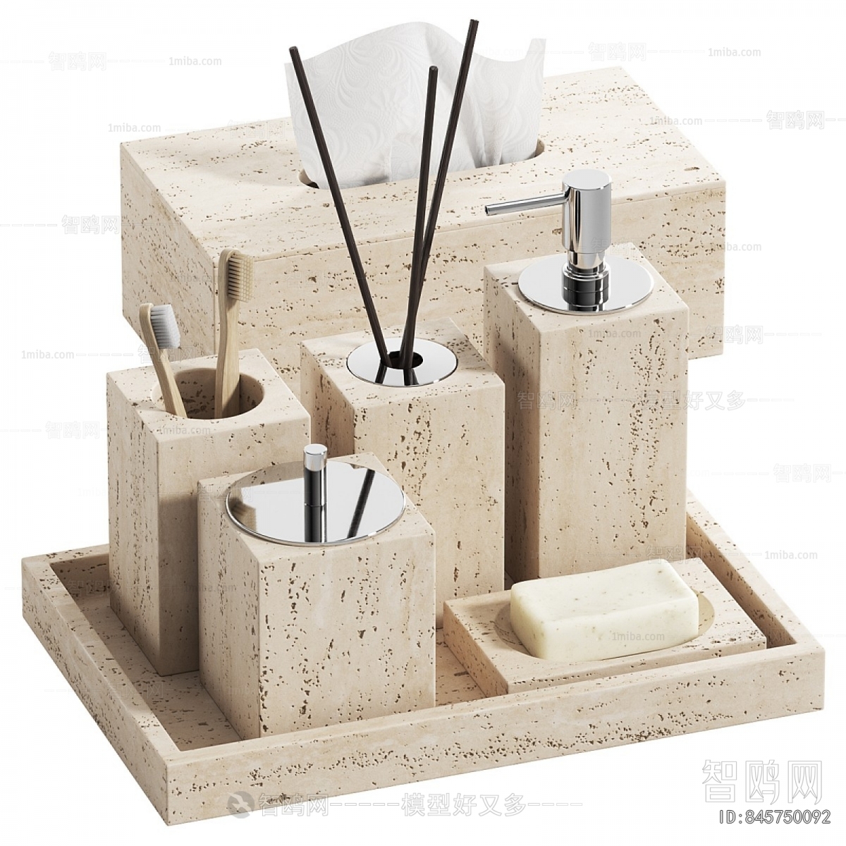 Wabi-sabi Style Bathroom Set
