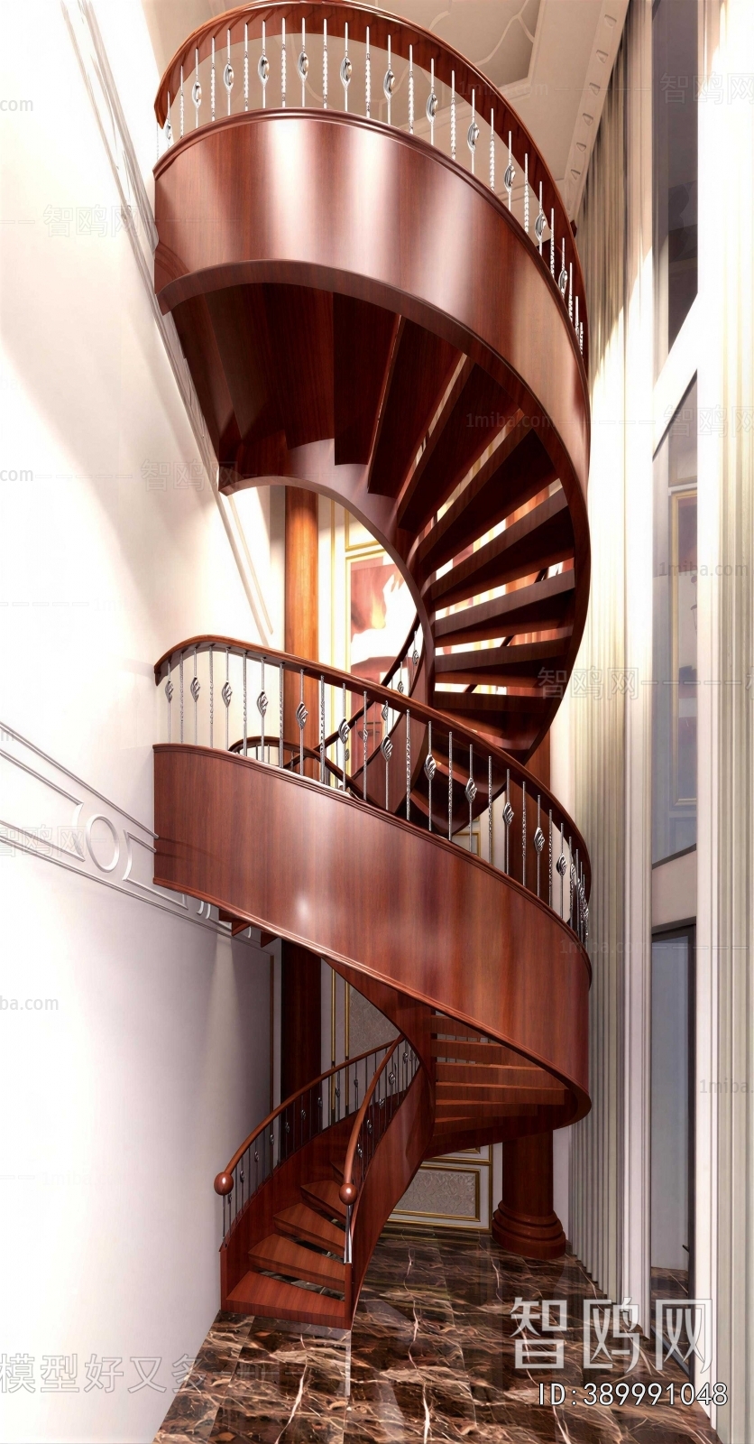 New Classical Style Rotating Staircase