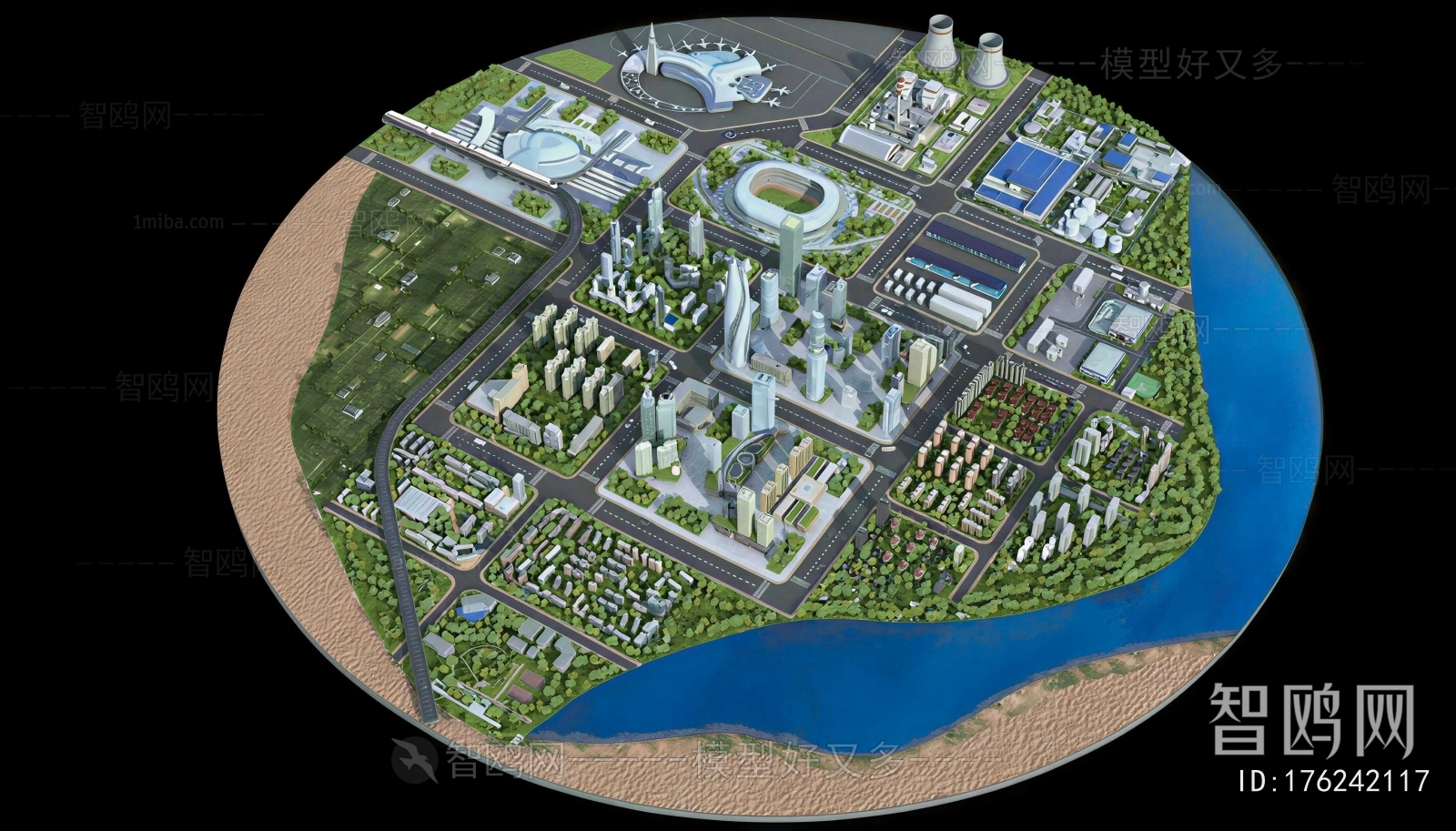 Modern Architectural Bird's-eye View Planning